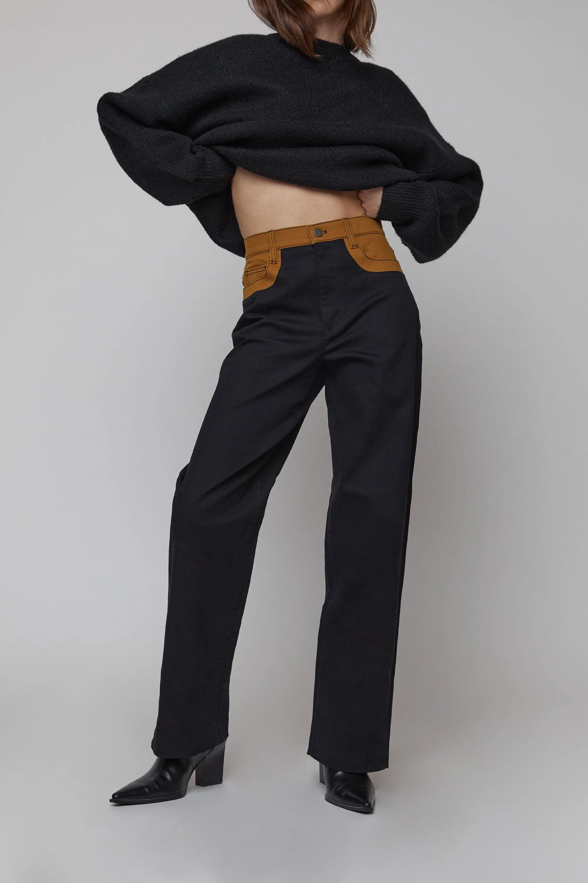 COLOUR BLOCK TWILL PANT sold by OAK AND FORT product image thumbnail 5