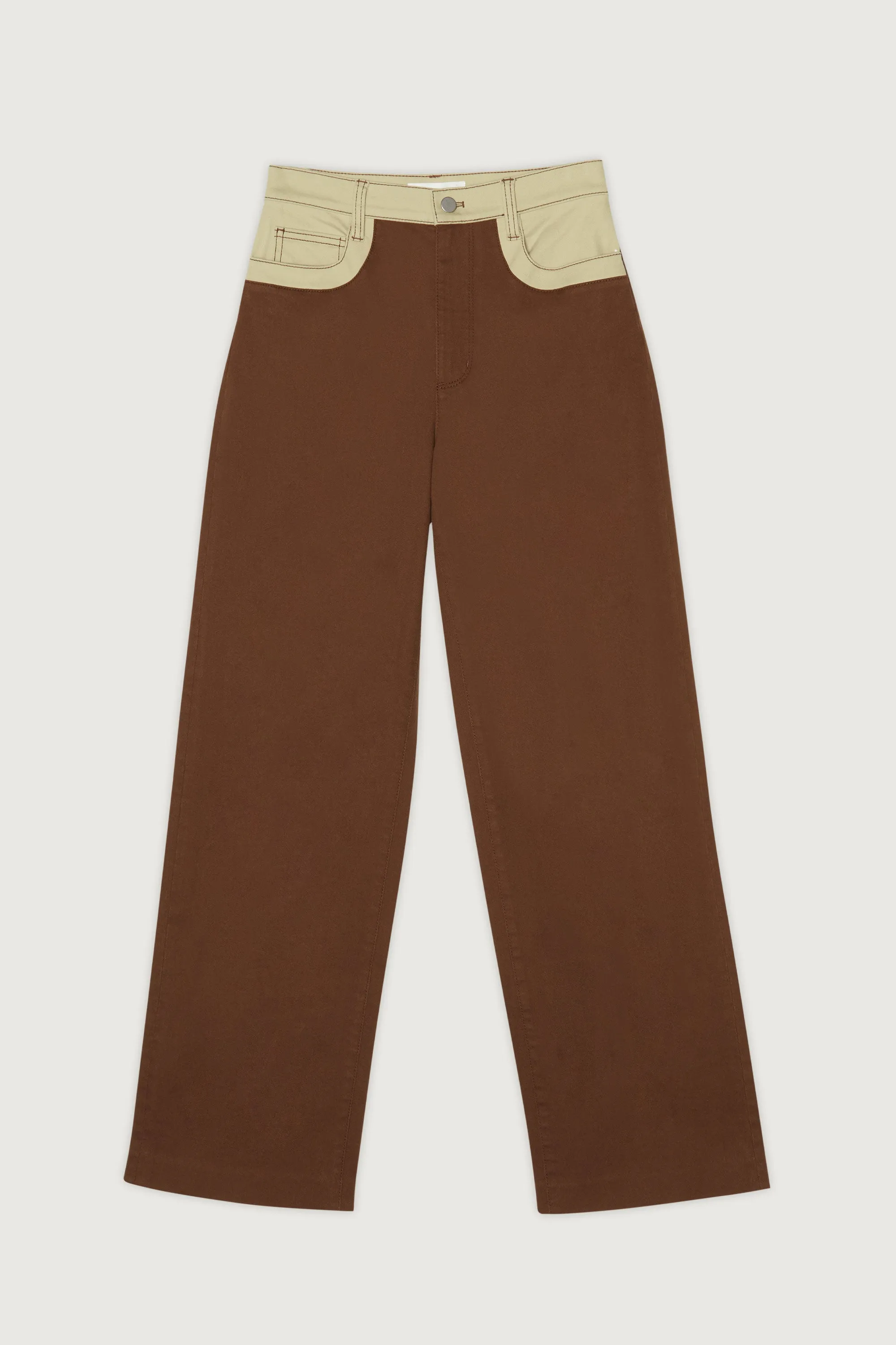COLOUR BLOCK TWILL PANT sold by OAK AND FORT product image thumbnail 3
