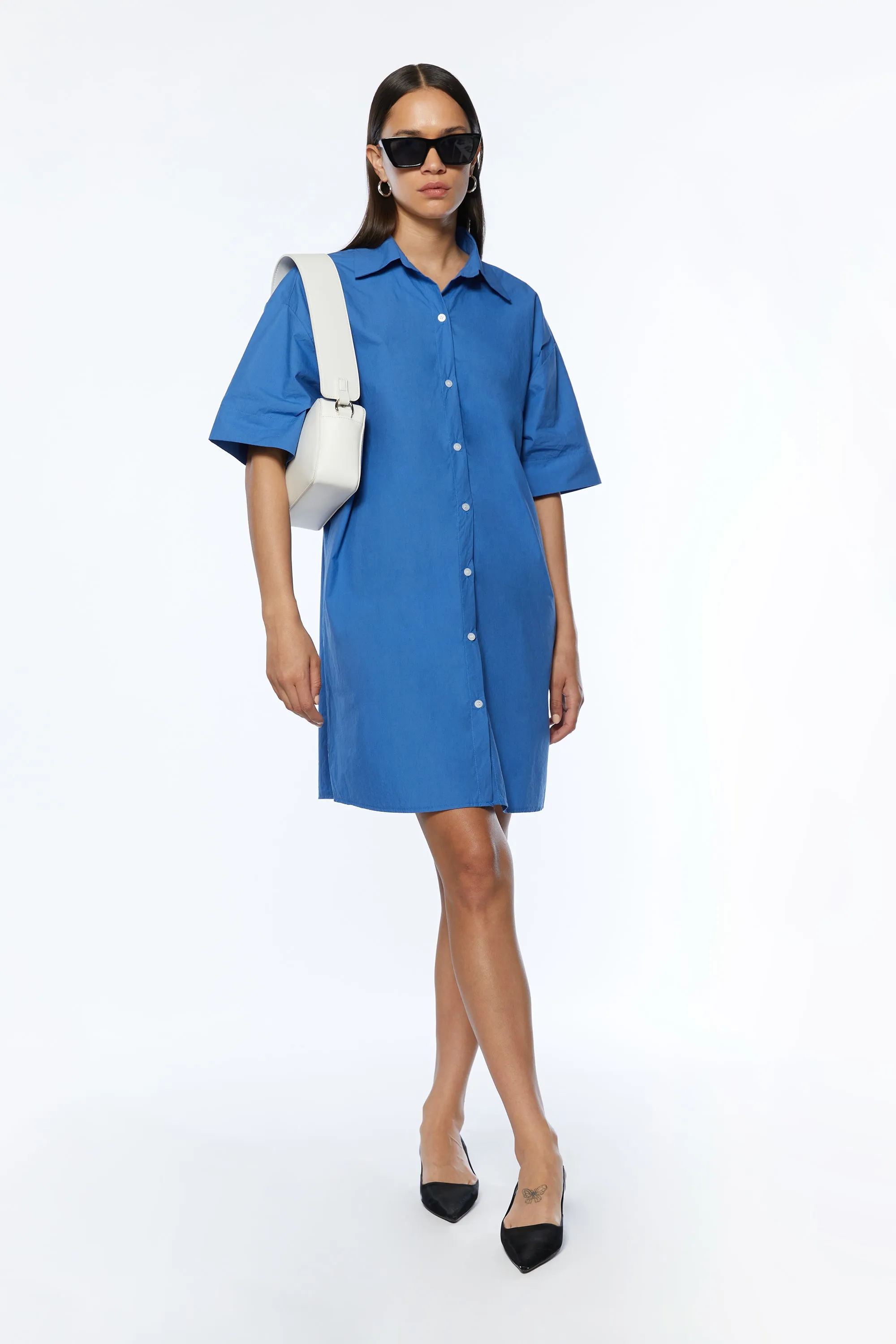 SHORT SLEEVE SHIRT DRESS sold by OAK AND FORT product image thumbnail 5