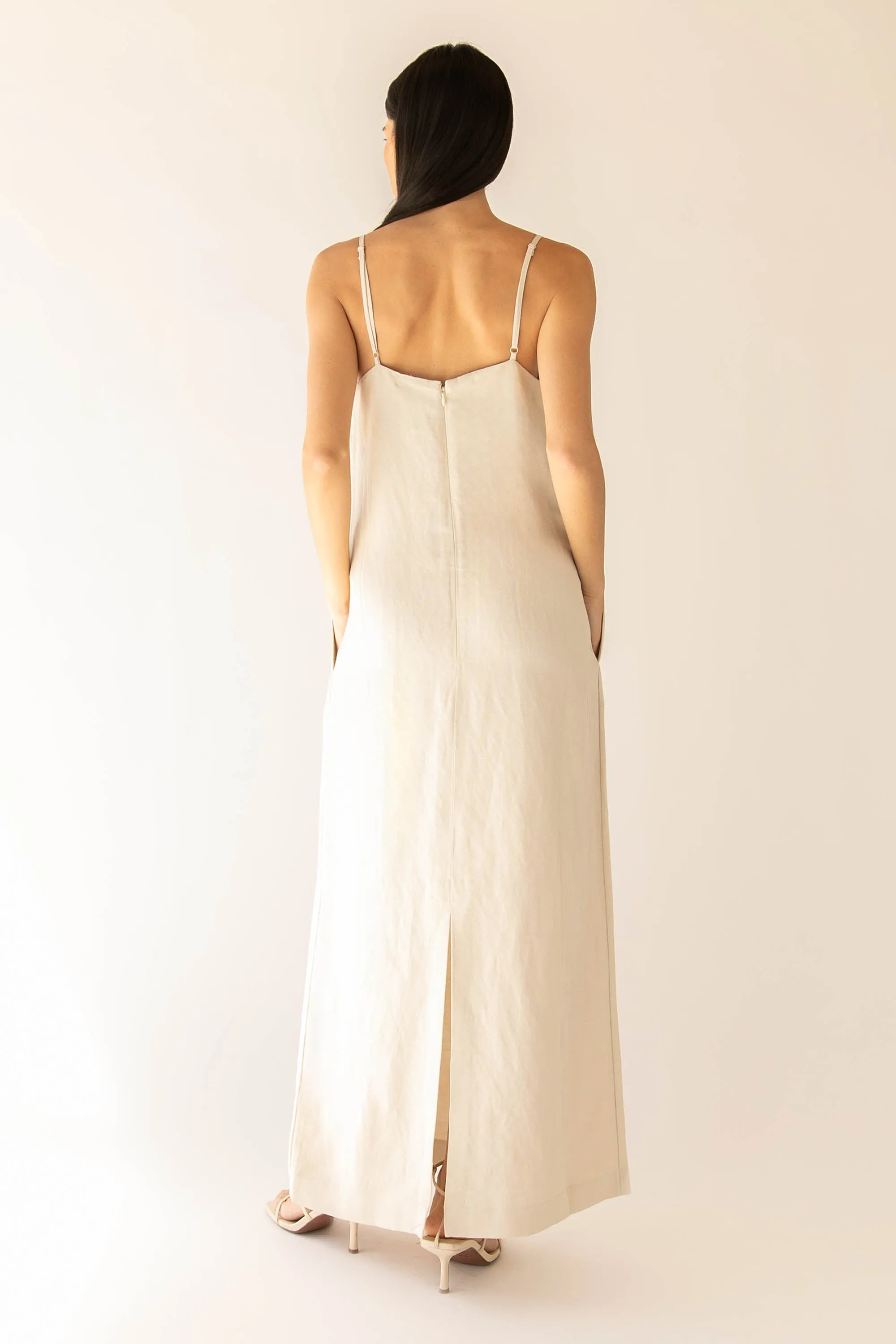 LINEN BLEND MAXI DRESS sold by OAK AND FORT product image thumbnail 4