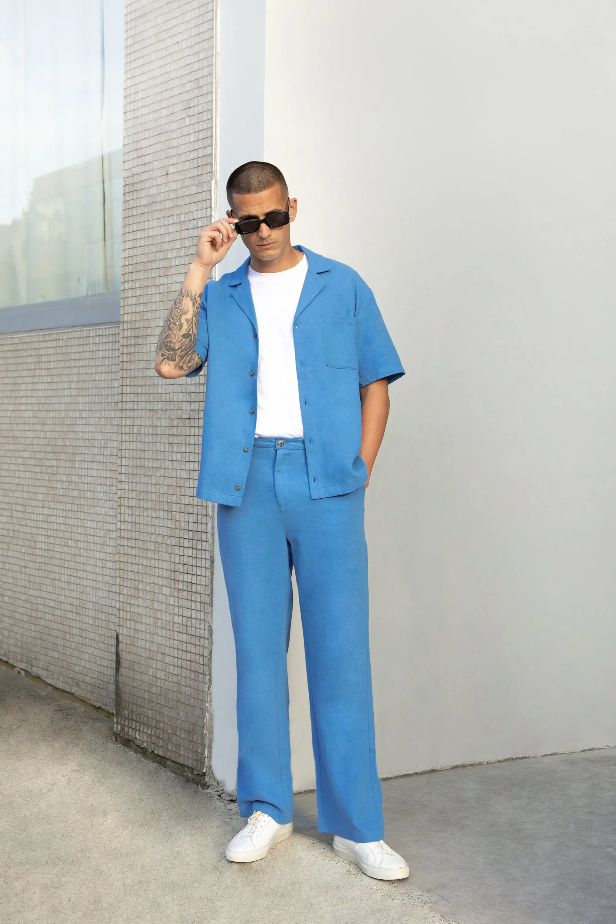 WIDE LEG LINEN PANTS sold by OAK AND FORT