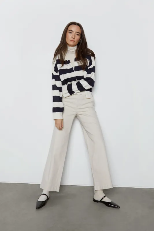 STRIPED COLLARED CARDIGAN sold by OAK AND FORT