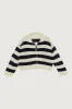 STRIPED COLLARED CARDIGAN sold by OAK AND FORT