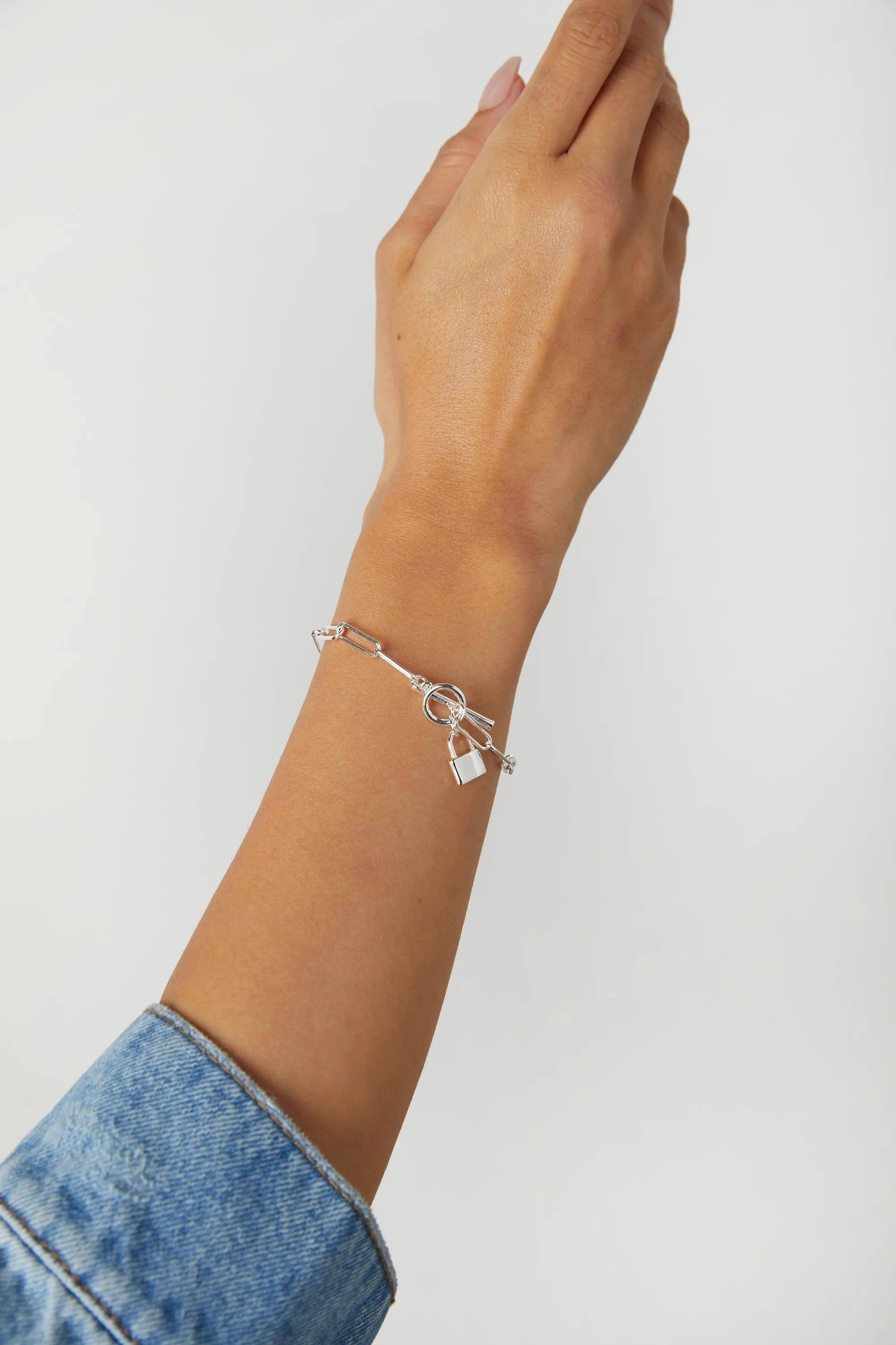 CHAIN BRACELET WITH LOCK PENDANT sold by OAK AND FORT