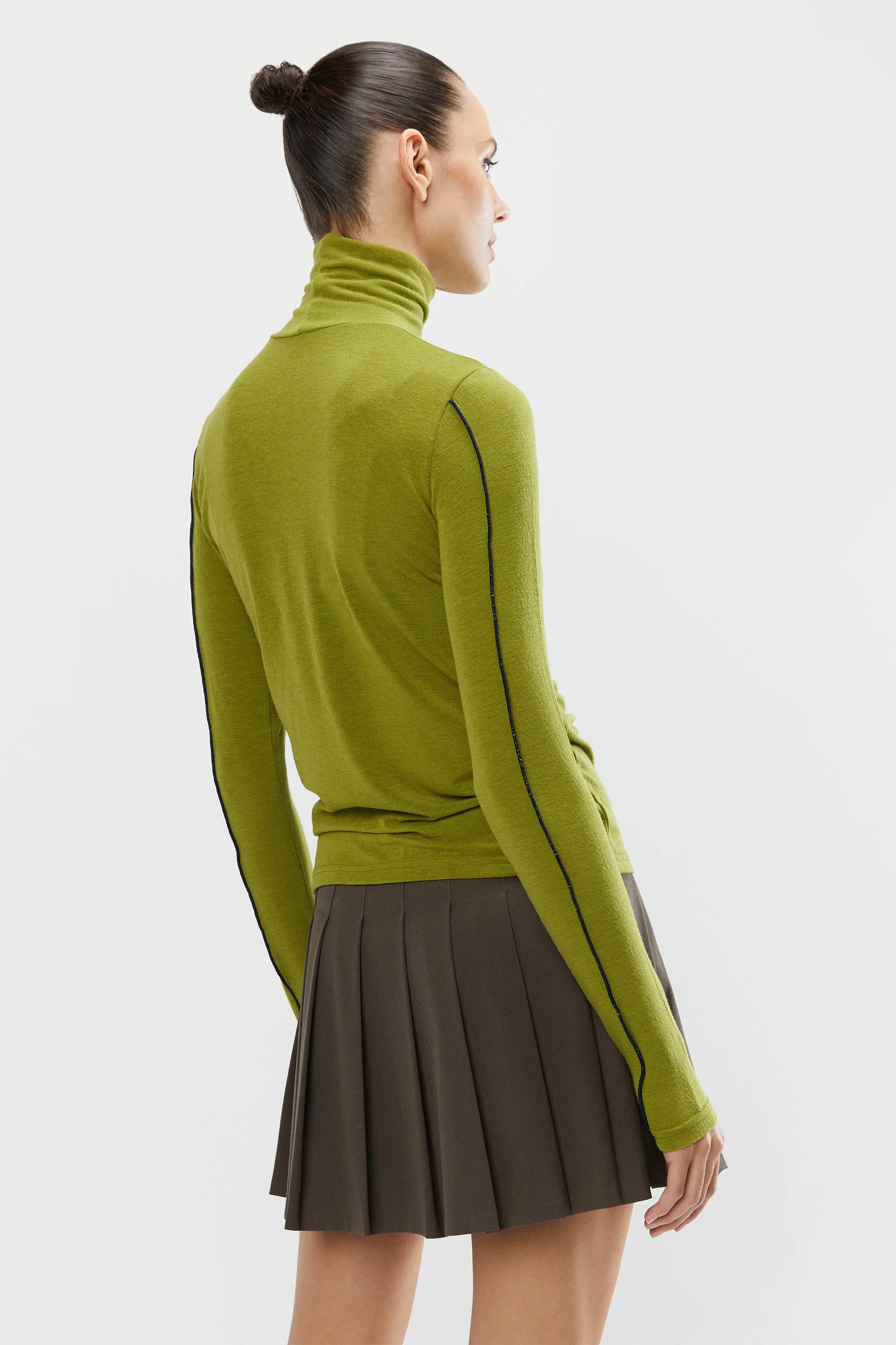 TURTLENECK TOP WITH CONTRAST TRIM sold by OAK AND FORT product image thumbnail 4