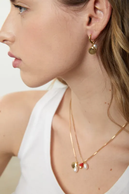 CHARM & PEARL HOOP sold by OAK AND FORT