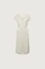 LINEN BLEND BUTTON UP MIDI DRESS sold by OAK AND FORT
