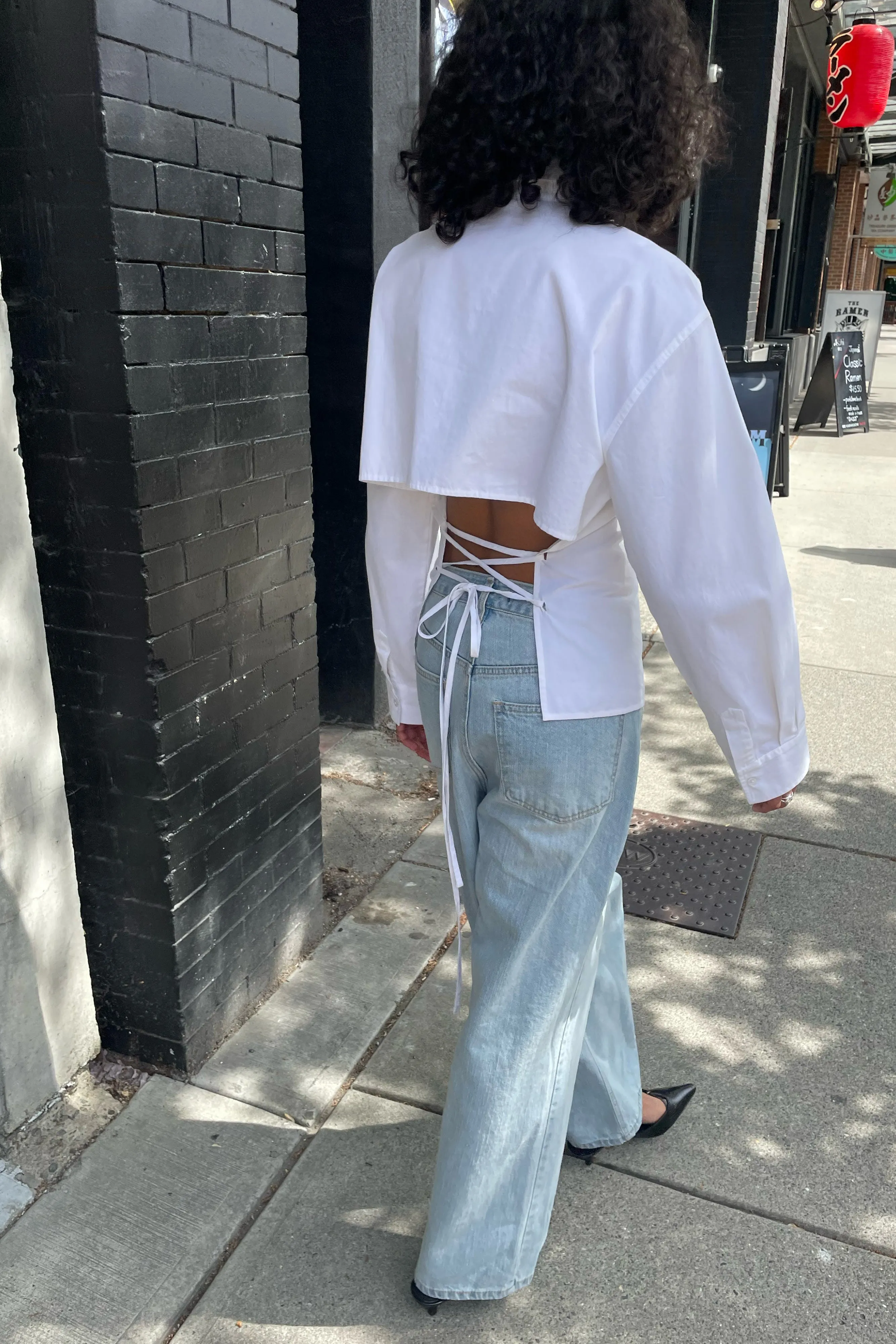 OPEN BACK SHIRT WITH TIES sold by OAK AND FORT