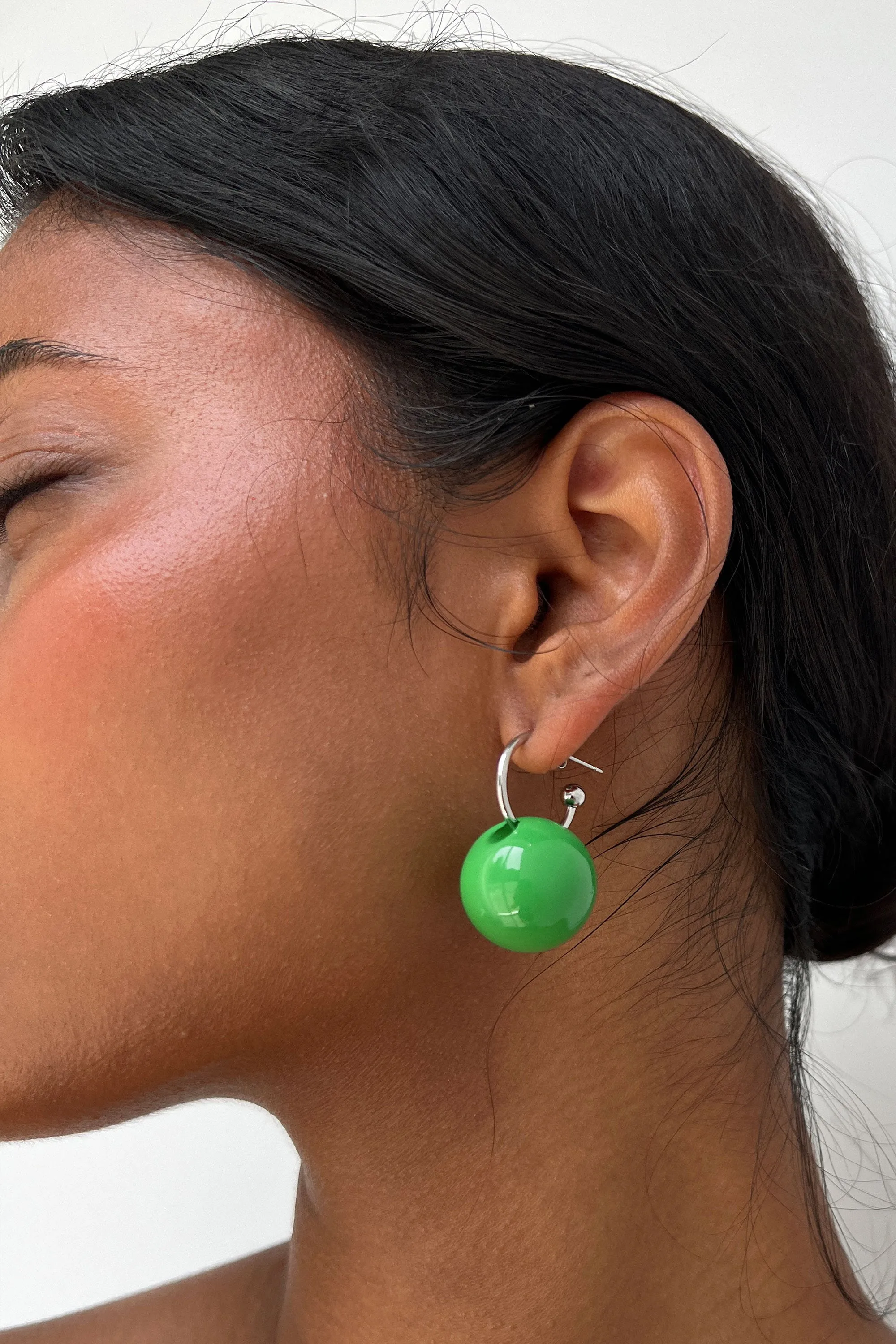 HOOP EARRING WITH SPHERE sold by OAK AND FORT product image thumbnail 5