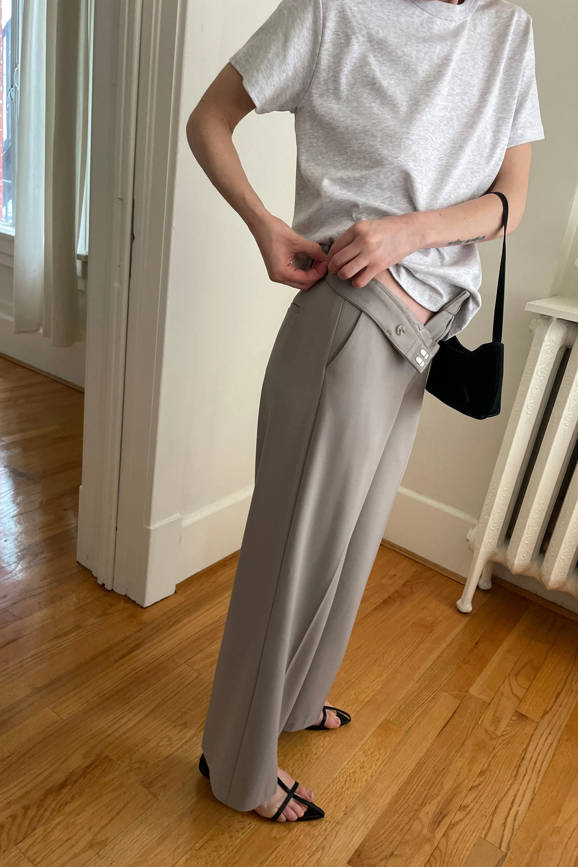 WIDE LEG SUITING PANT sold by OAK AND FORT product image thumbnail 3