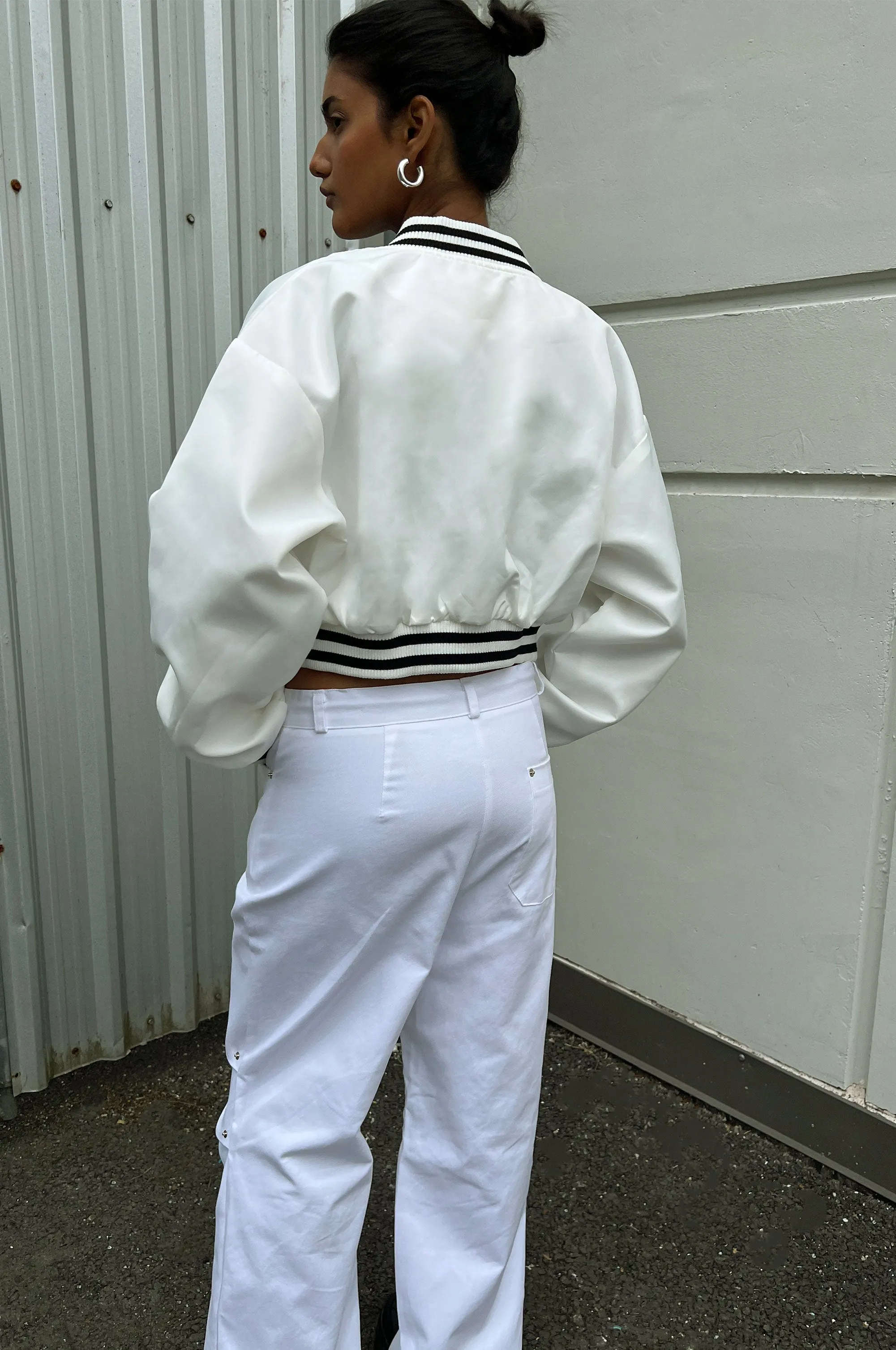 CROPPED VARSITY JACKET sold by OAK AND FORT product image thumbnail 2