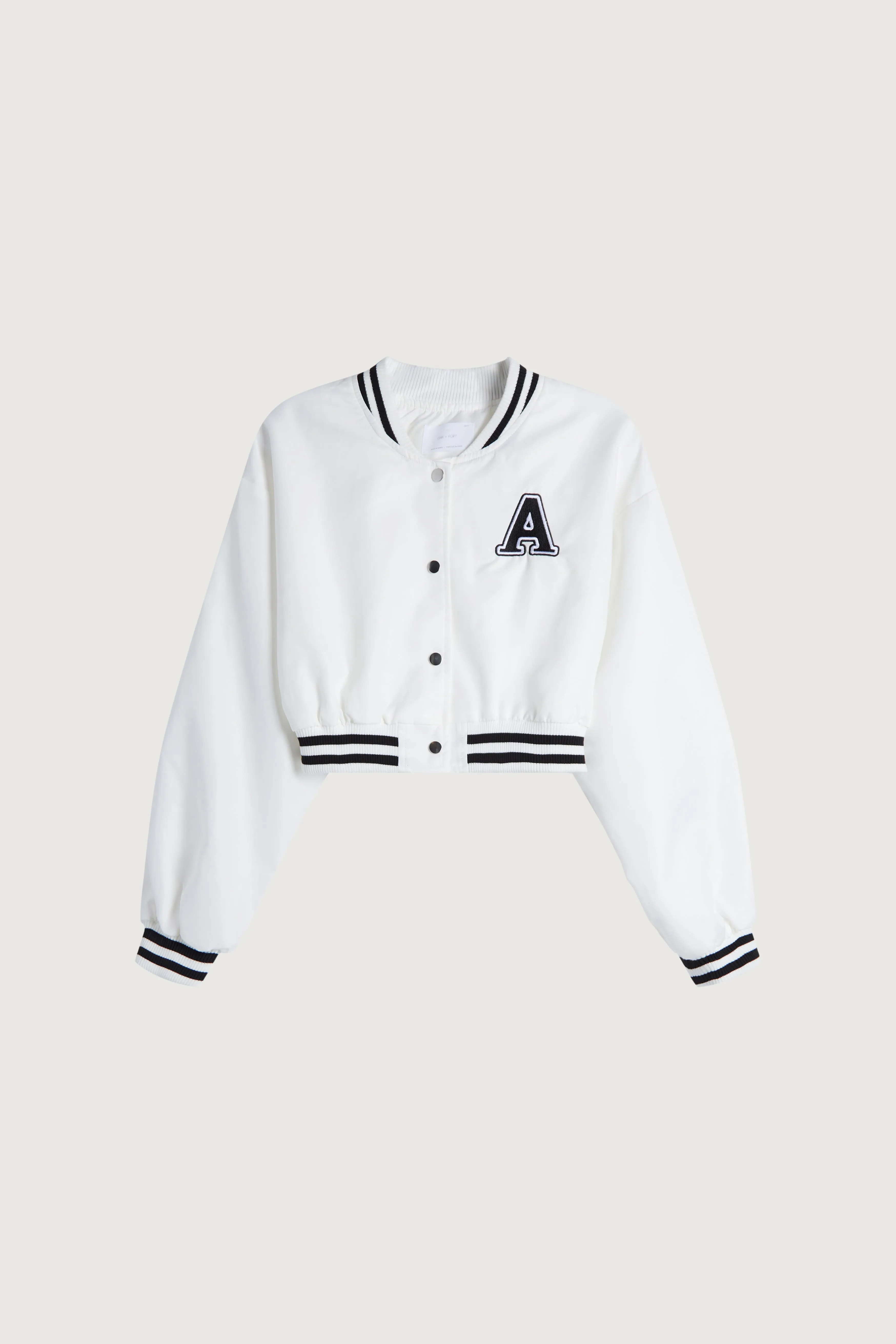 CROPPED VARSITY JACKET sold by OAK AND FORT product image thumbnail 5