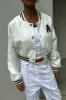 CROPPED VARSITY JACKET sold by OAK AND FORT