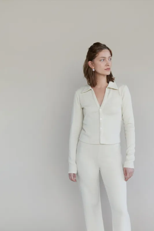 RIBBED POLO TOP sold by OAK AND FORT