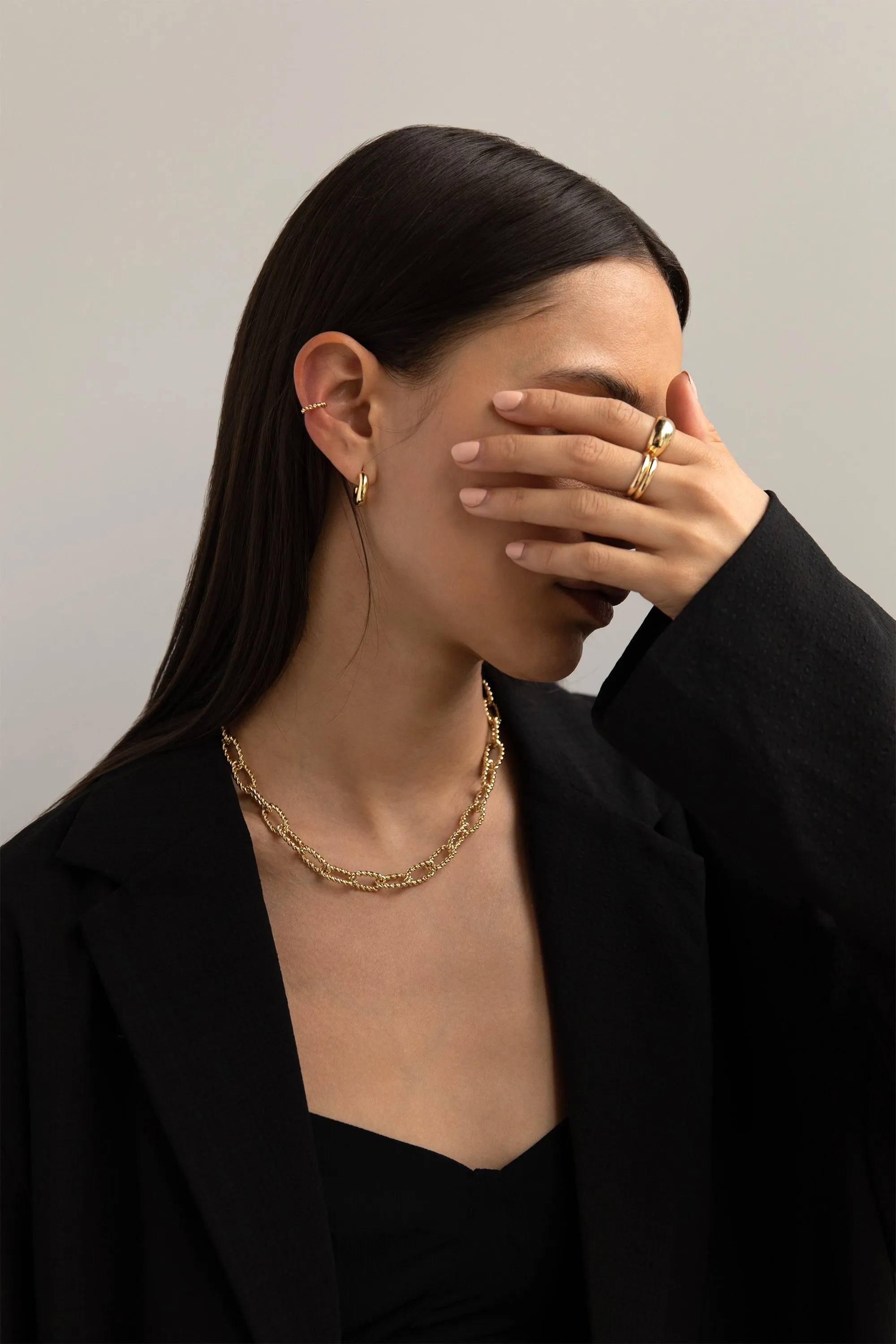 TWISTED LINK CHAIN NECKLACE sold by OAK AND FORT product image thumbnail 2