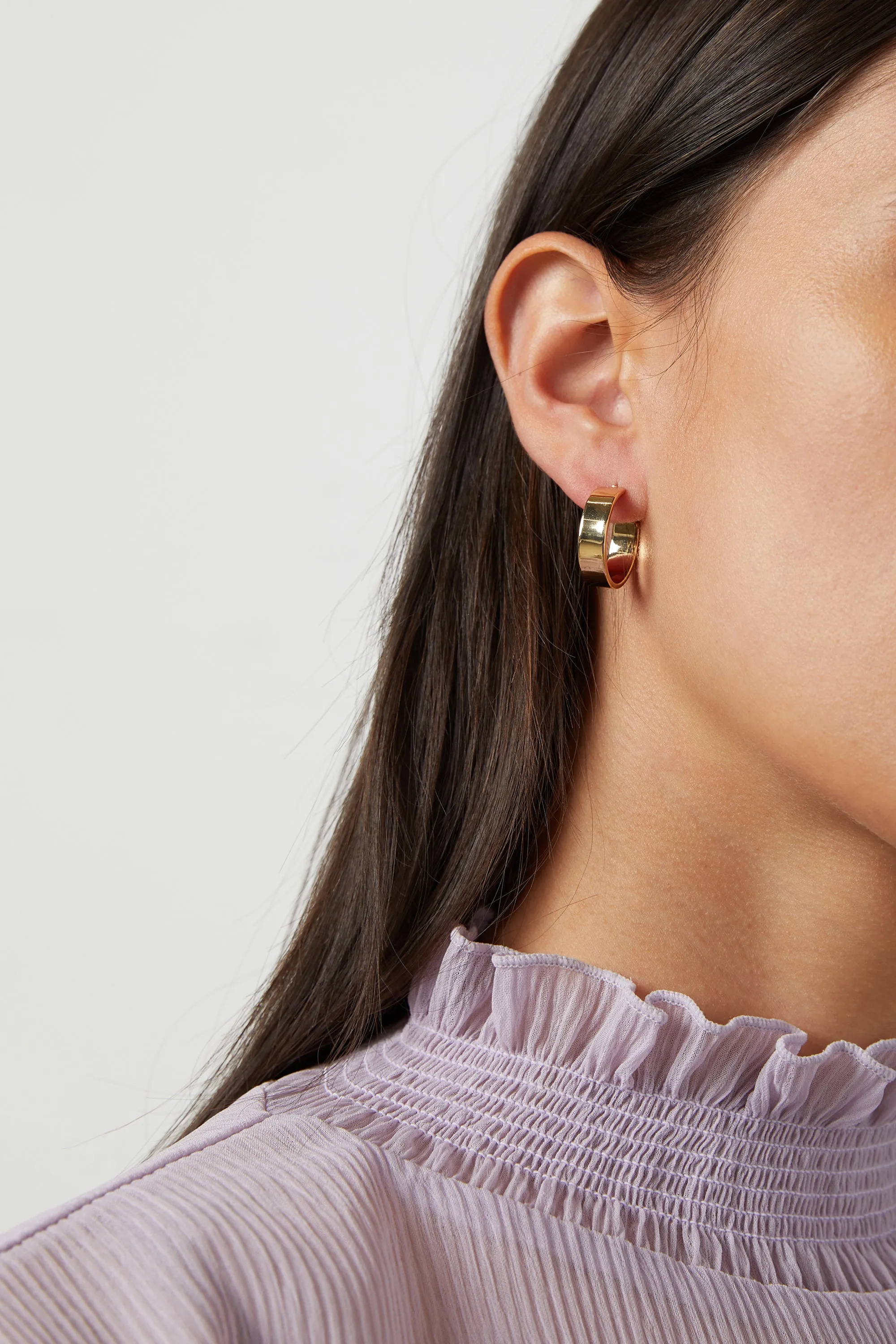 FLAT HOOP EARRING sold by OAK AND FORT product image thumbnail 2