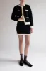 FUZZY COLOUR BLOCK MINI SKIRT sold by OAK AND FORT