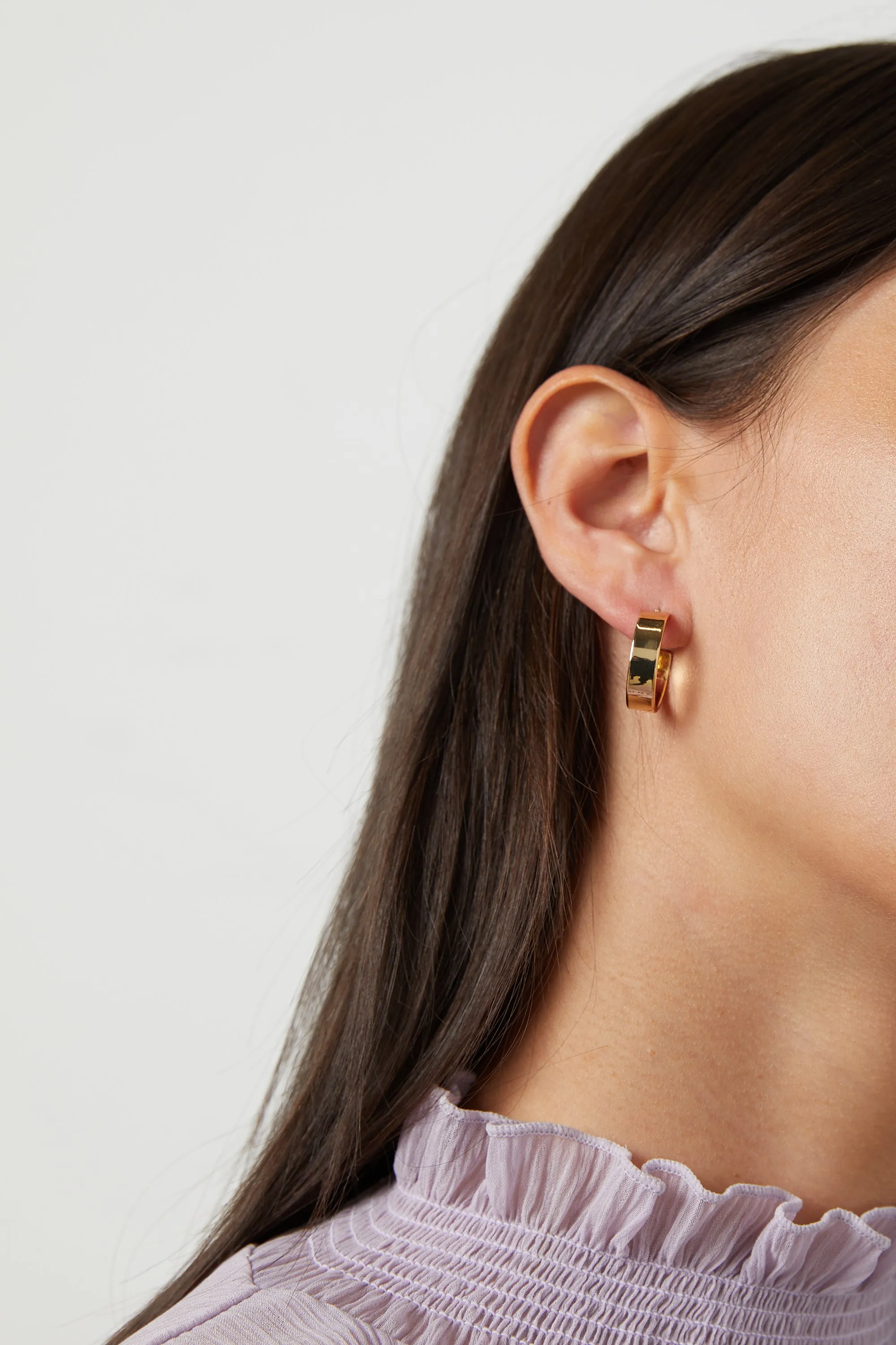 FLAT HOOP EARRING sold by OAK AND FORT