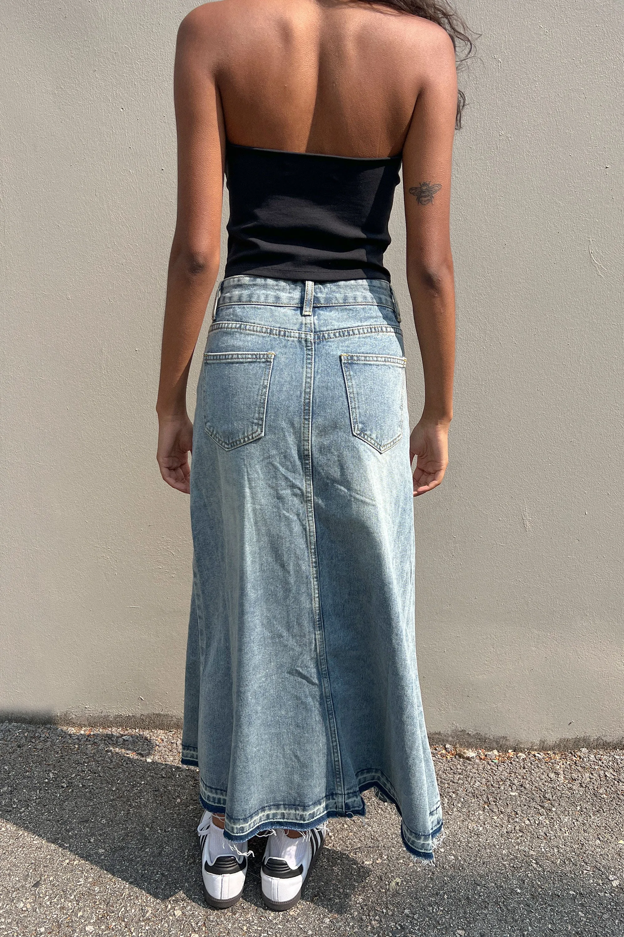MIDI JEAN SKIRT sold by OAK AND FORT product image thumbnail 3