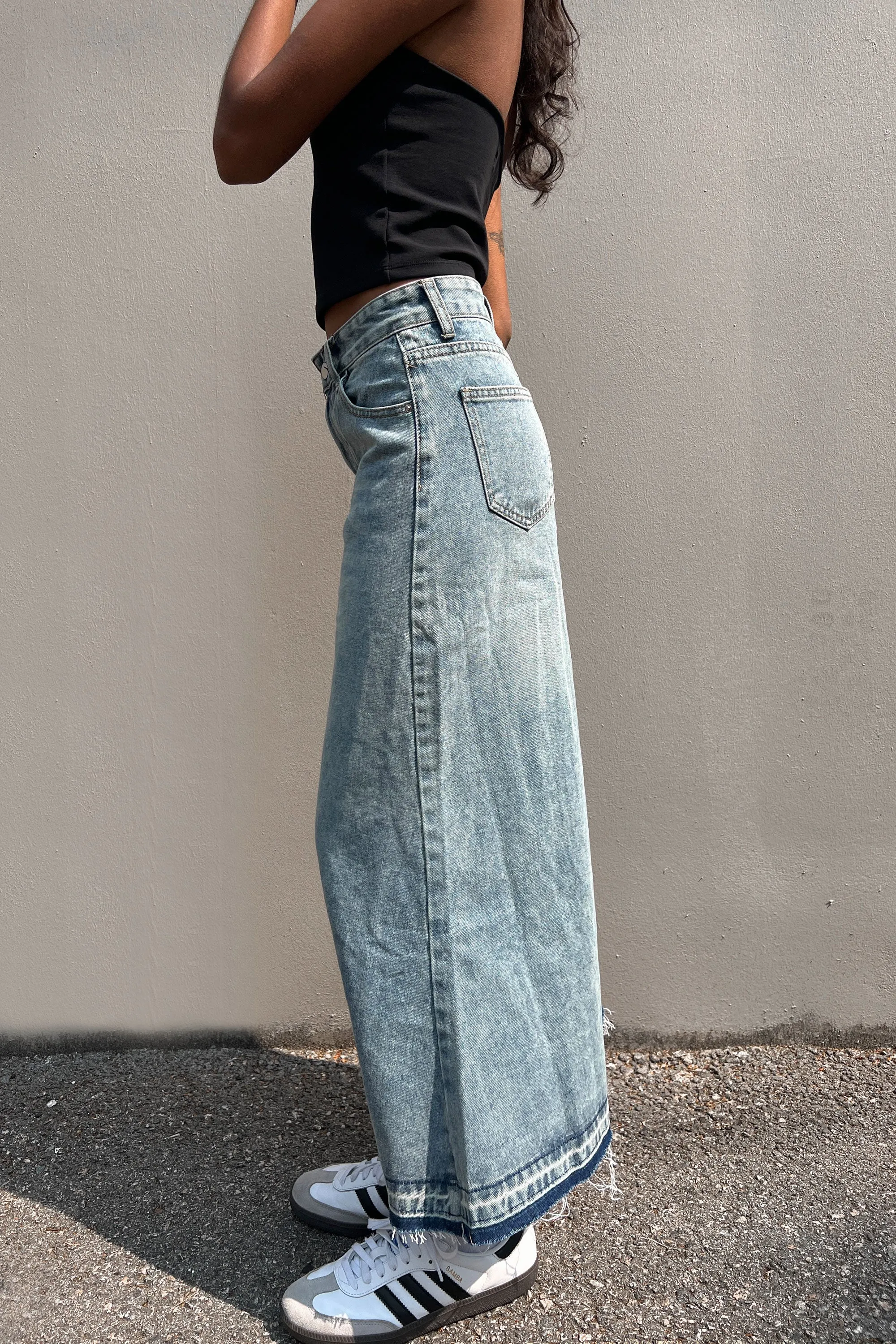 MIDI JEAN SKIRT sold by OAK AND FORT product image thumbnail 4