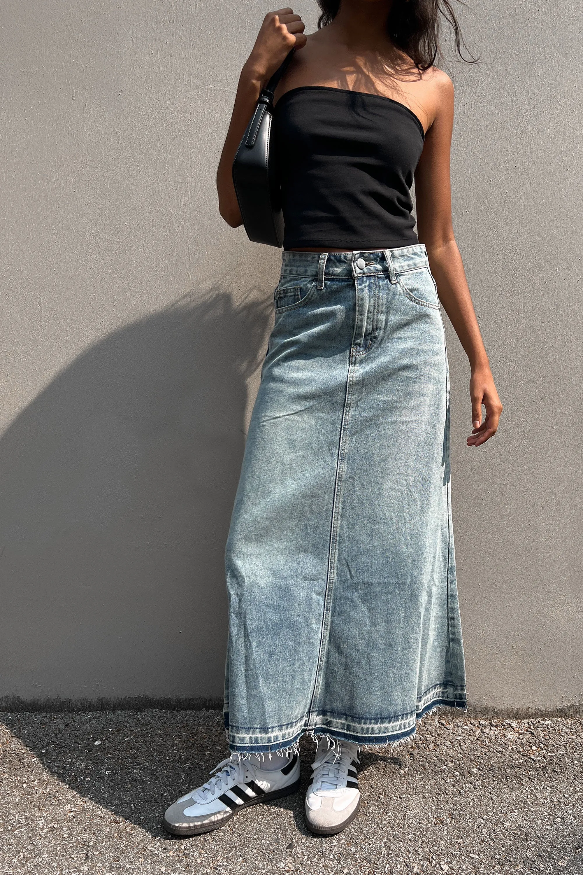 MIDI JEAN SKIRT sold by OAK AND FORT product image thumbnail 2