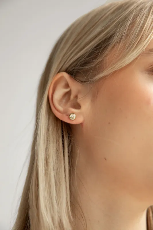 BUBBLE EARRING WITH ZIRCONIA sold by OAK AND FORT