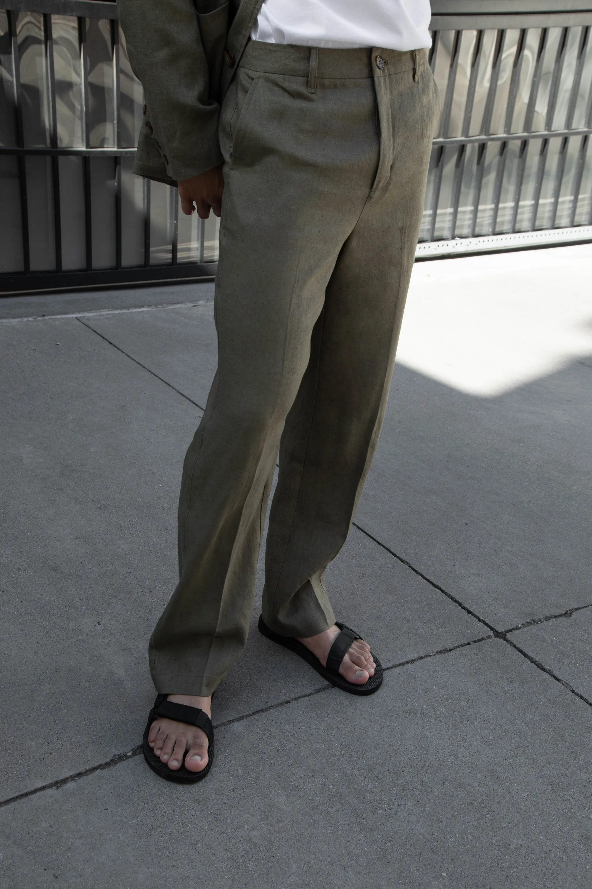 100% LINEN STRAIGHT LEG PANT sold by OAK AND FORT product image thumbnail 3