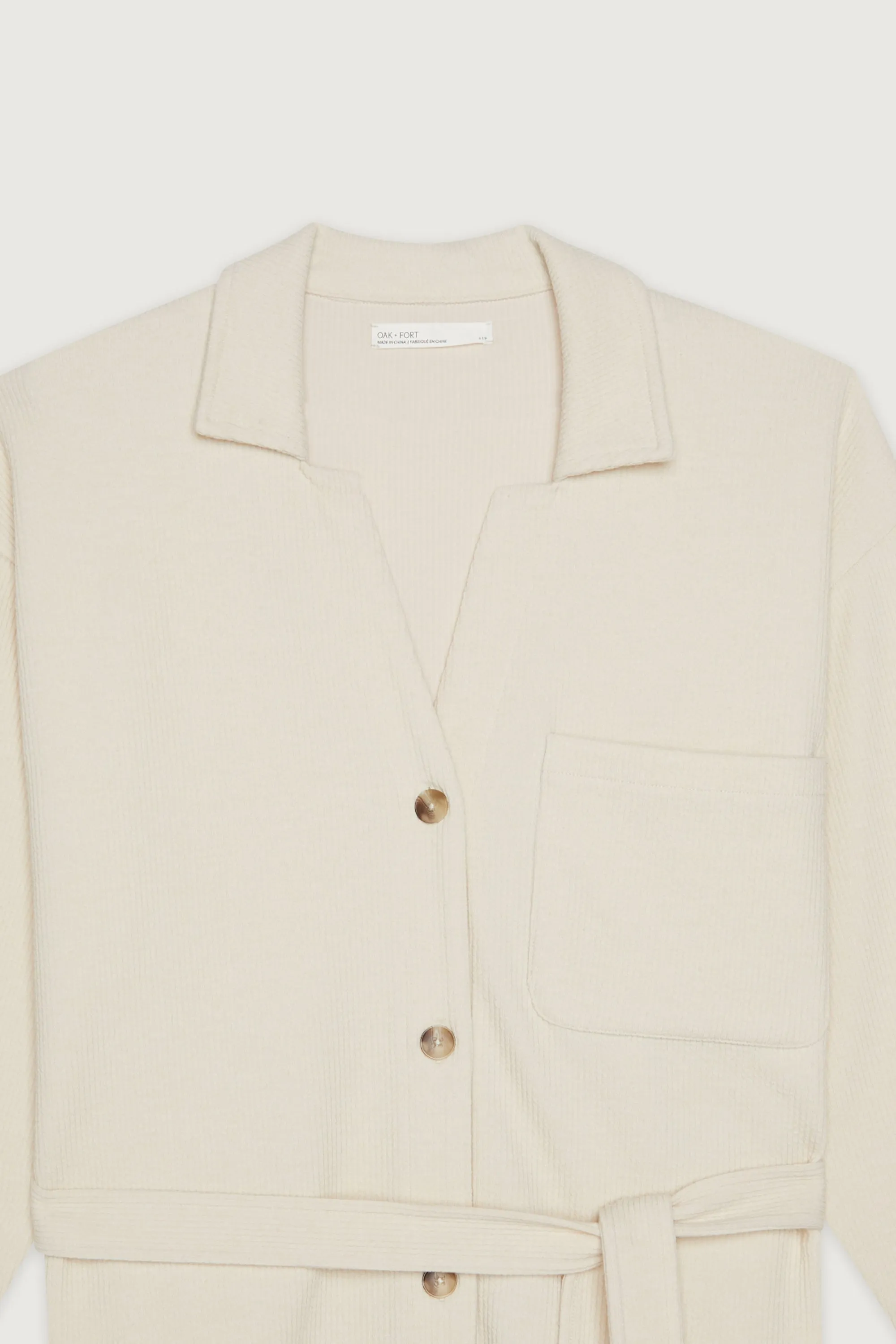 RIB-KNIT BUTTON UP TOP sold by OAK AND FORT product image thumbnail 4