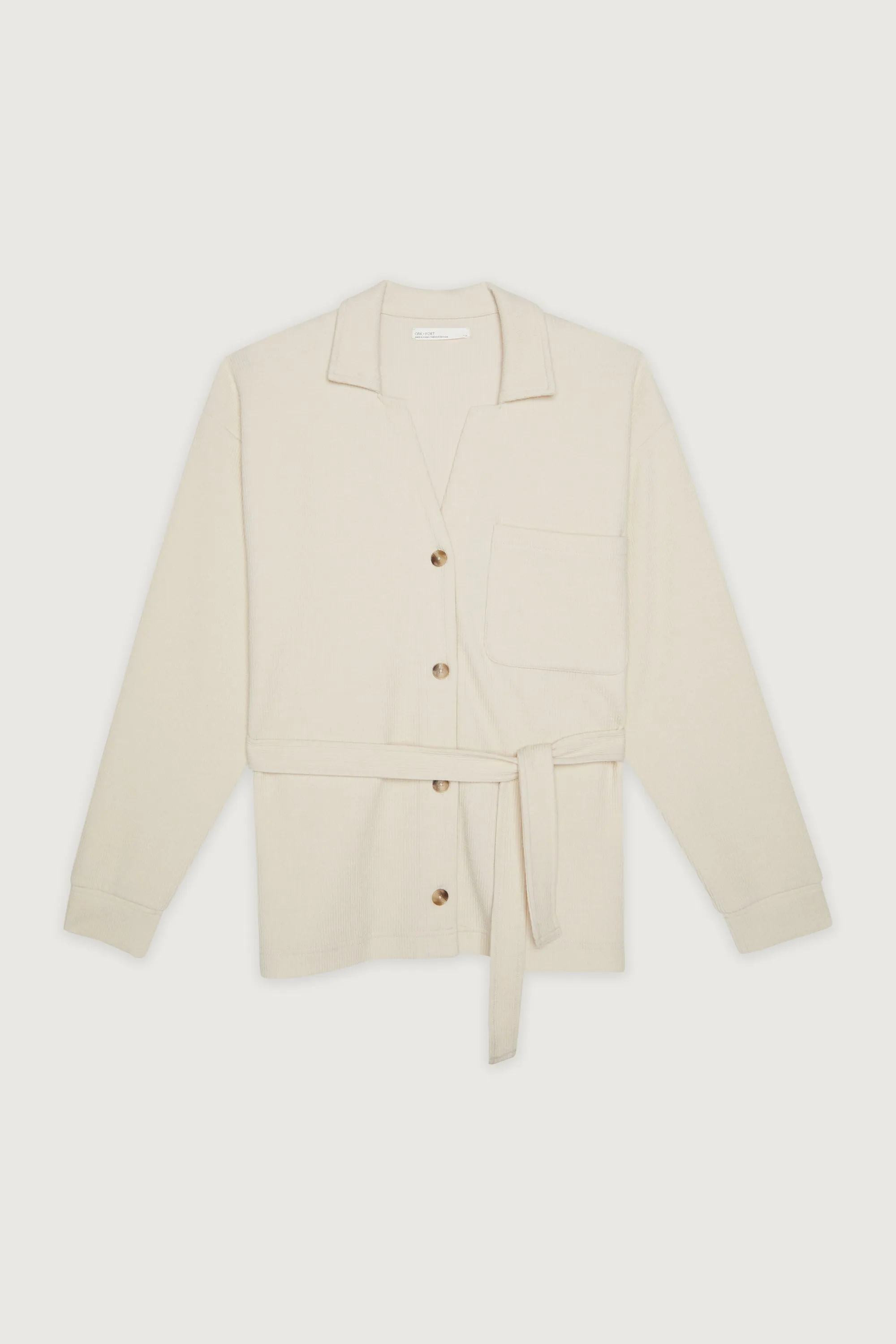 RIB-KNIT BUTTON UP TOP sold by OAK AND FORT product image thumbnail 5