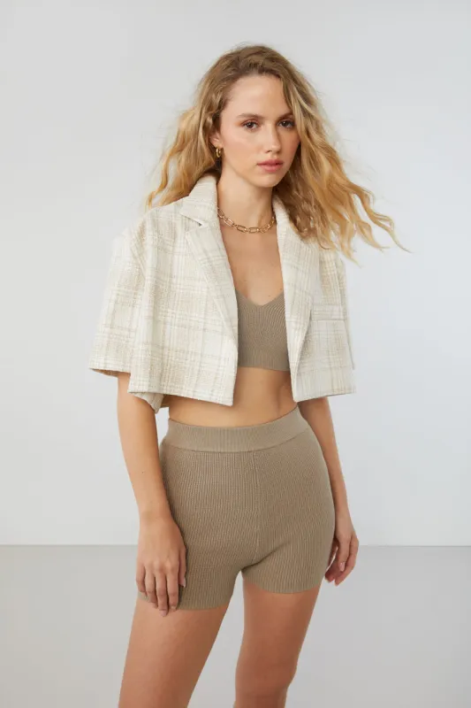 CROPPED TWEED JACKET sold by OAK AND FORT