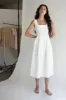 SQUARE NECK PLEATED DRESS sold by OAK AND FORT
