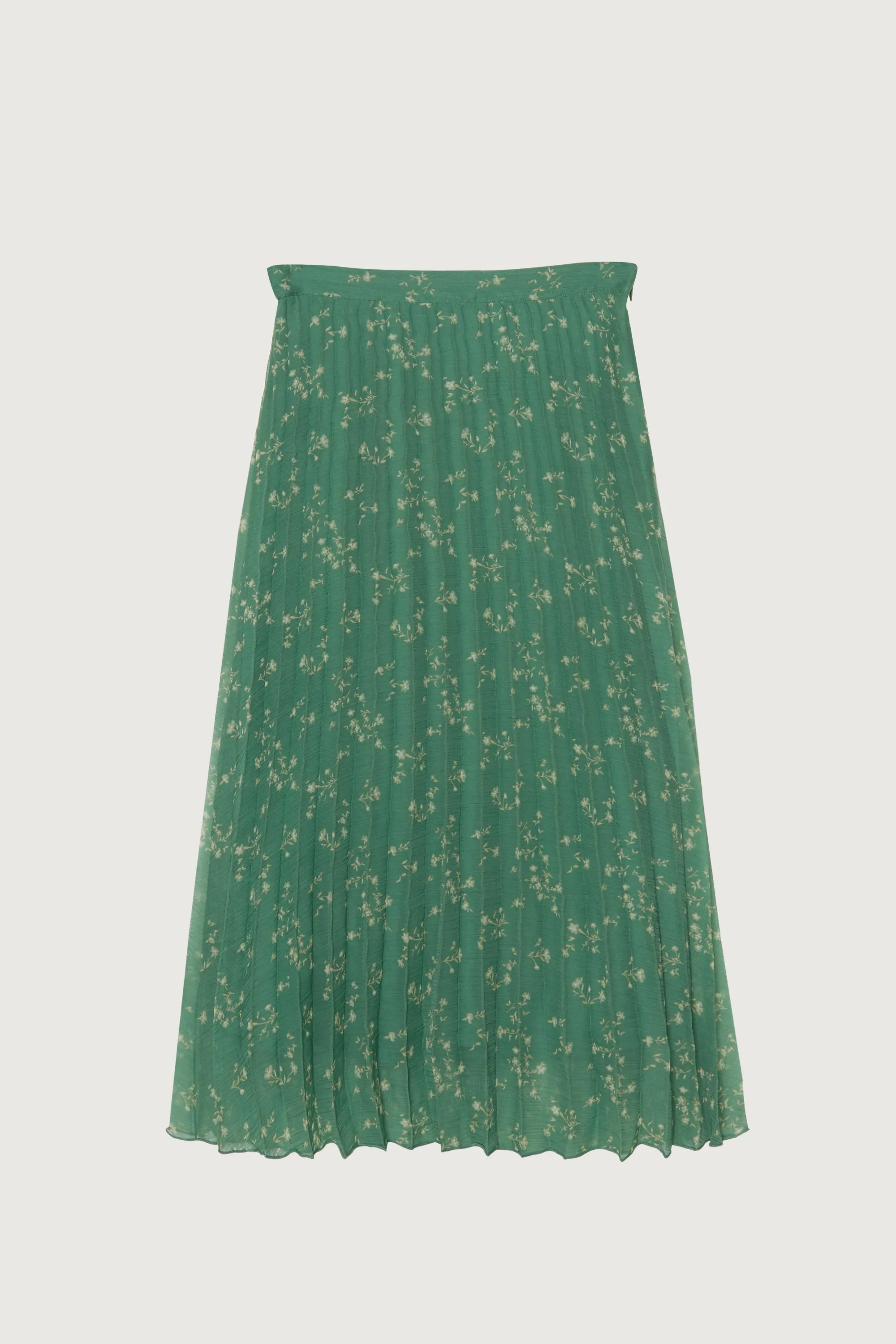 PLEATED FLORAL MIDI SKIRT sold by OAK AND FORT product image thumbnail 4