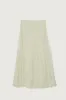 PLEATED FLORAL MIDI SKIRT sold by OAK AND FORT