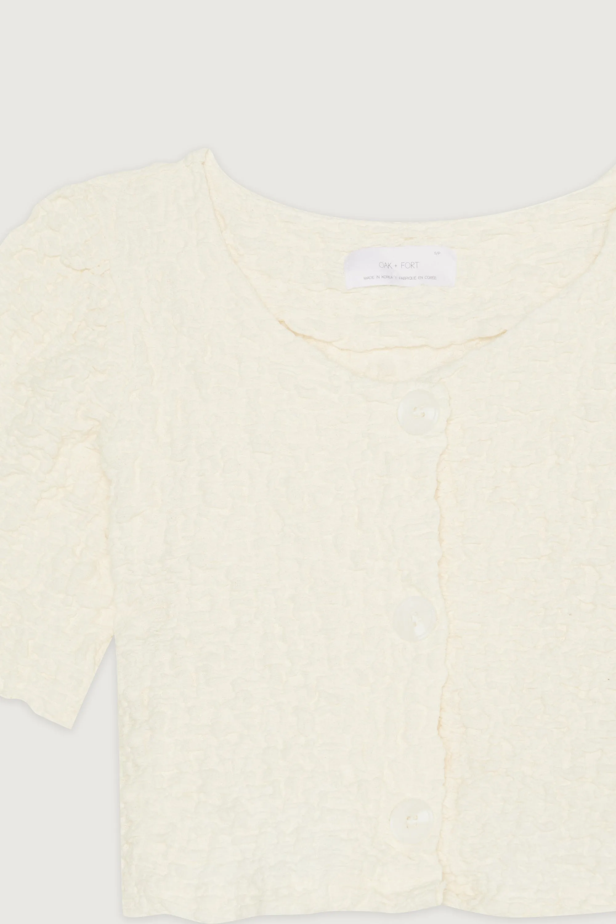 CROPPED BUTTON FRONT TOP sold by OAK AND FORT product image thumbnail 4