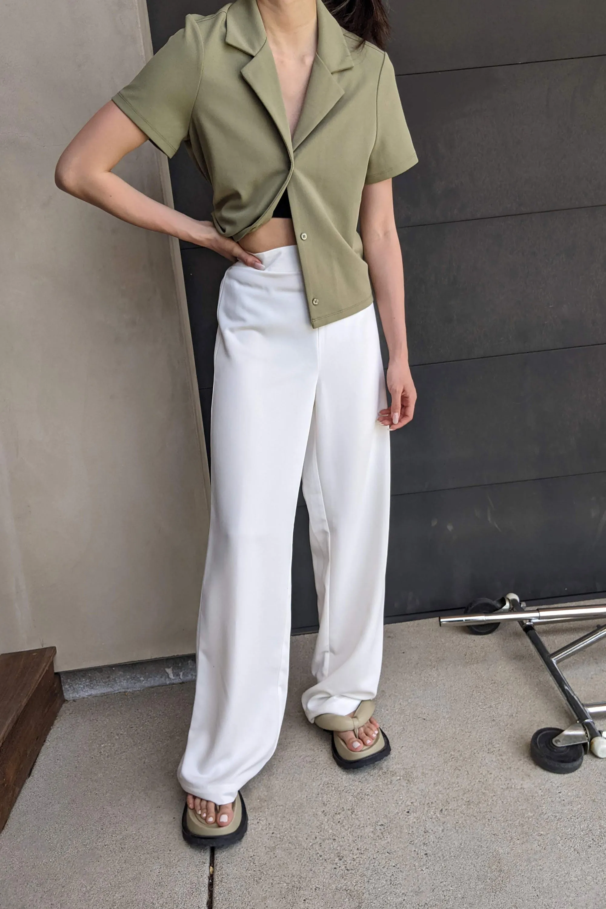 COLLARED BUTTON UP SHORT SLEEVE SHIRT sold by OAK AND FORT product image thumbnail 2