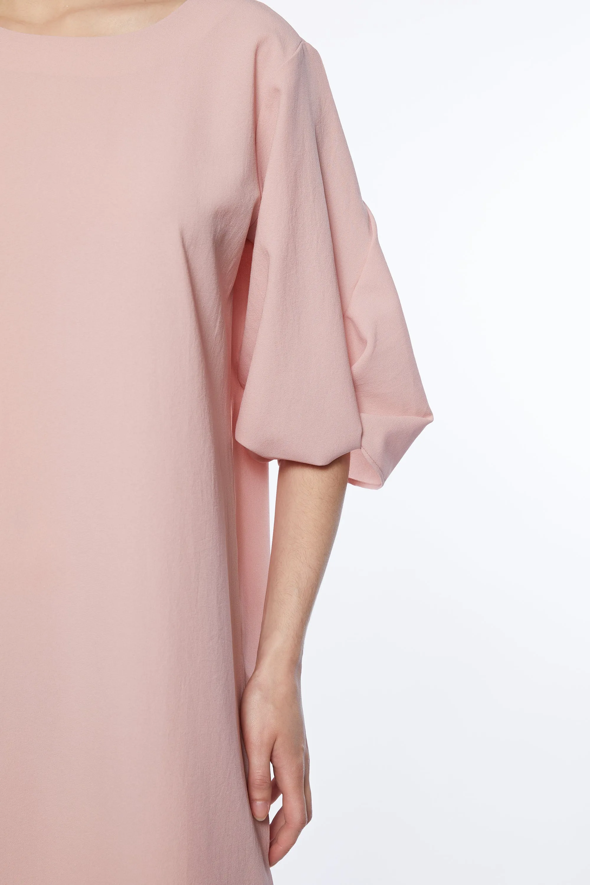 TWIST PUFF SLEEVE MIDI DRESS sold by OAK AND FORT product image thumbnail 2