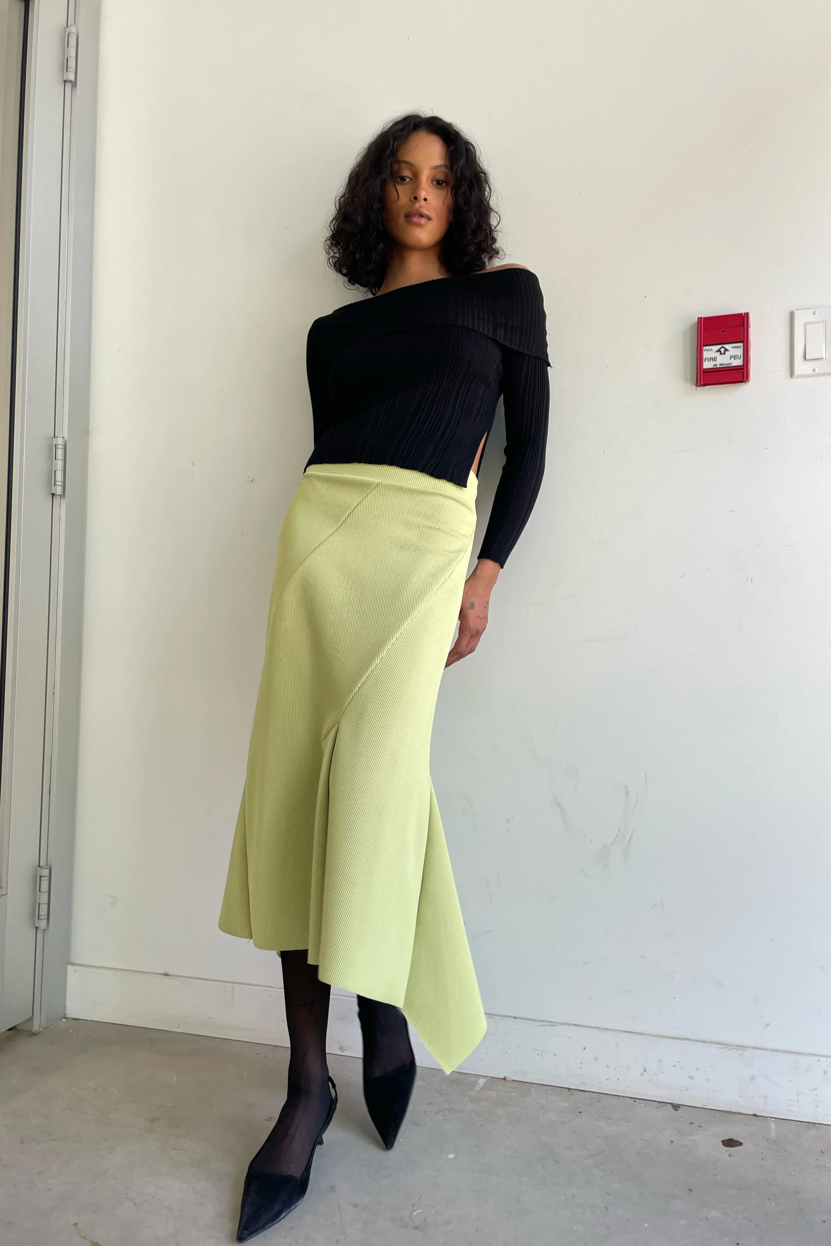 OFF THE SHOULDER KNIT TOP sold by OAK AND FORT product image thumbnail 3