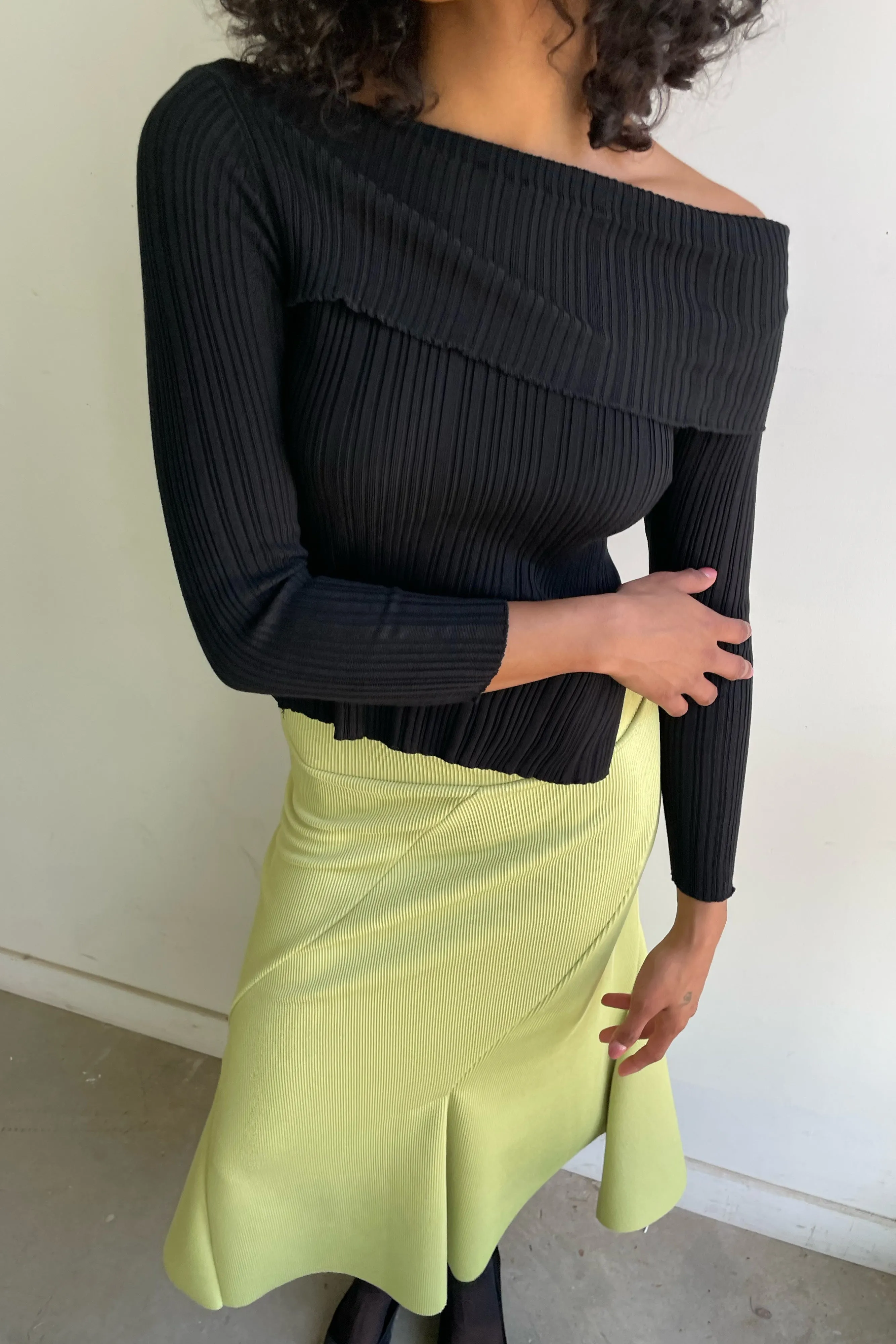 OFF THE SHOULDER KNIT TOP sold by OAK AND FORT product image thumbnail 2