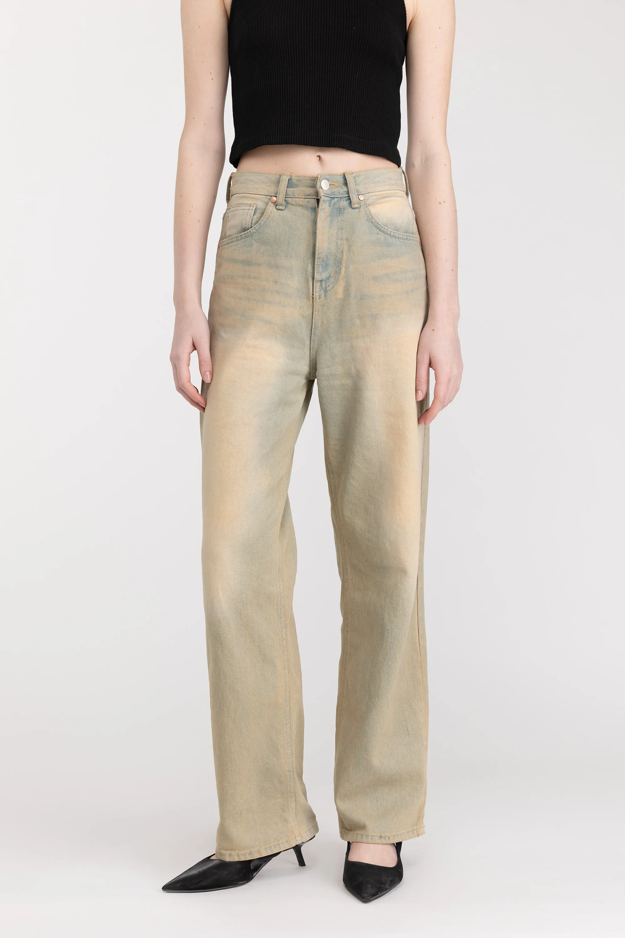RELAXED FIT DENIM JEANS sold by OAK AND FORT