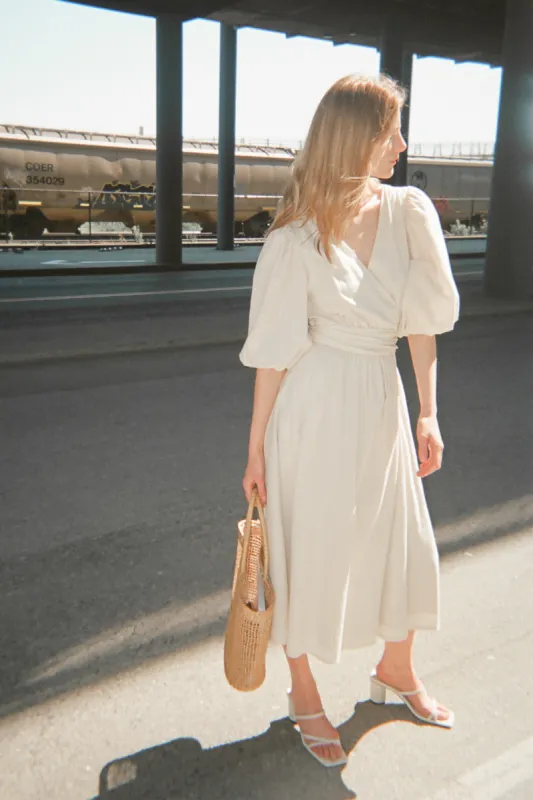 MIDI WRAP DRESS sold by OAK AND FORT