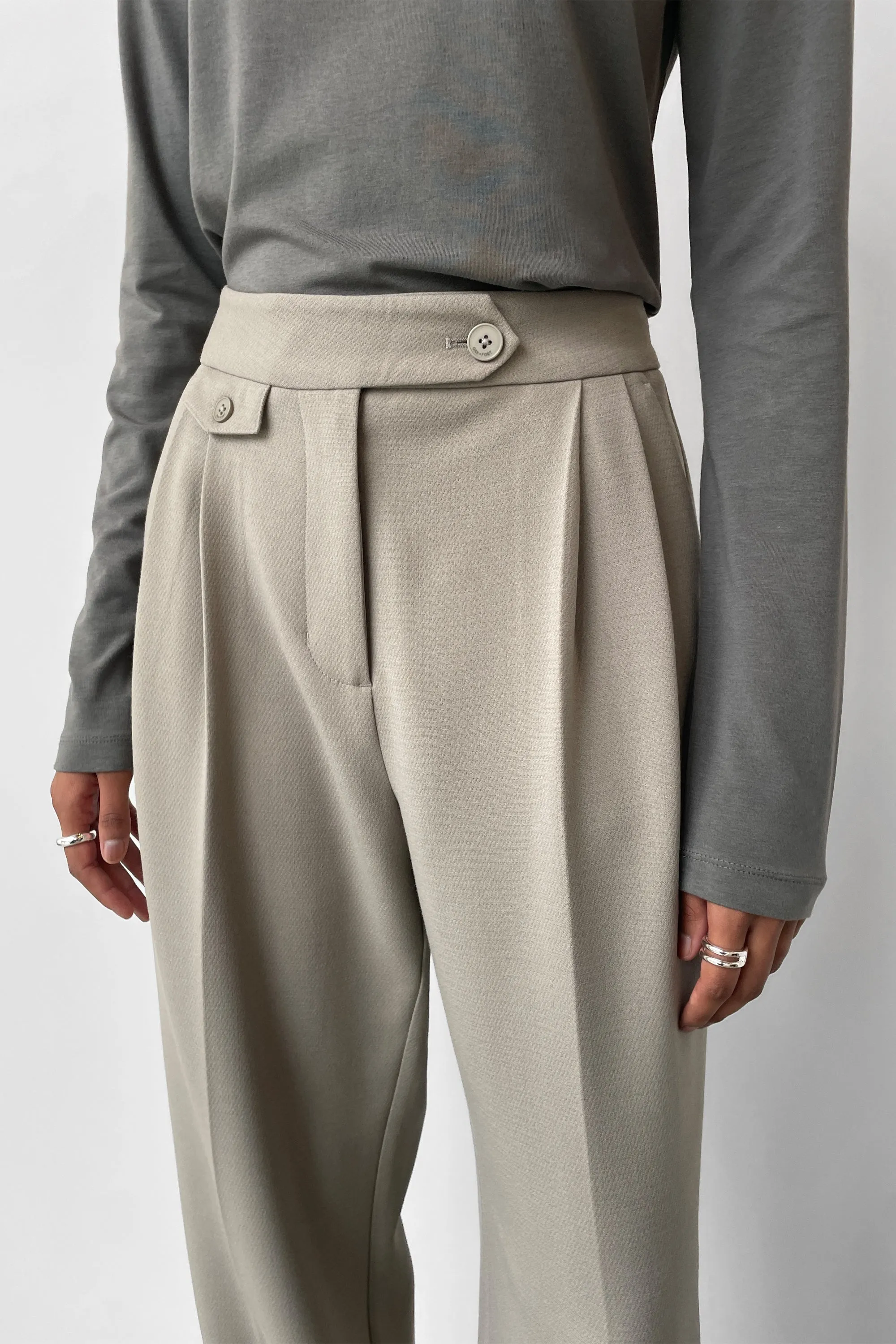 WIDE LEG TROUSER WITH WAIST DETAILS sold by OAK AND FORT product image thumbnail 5