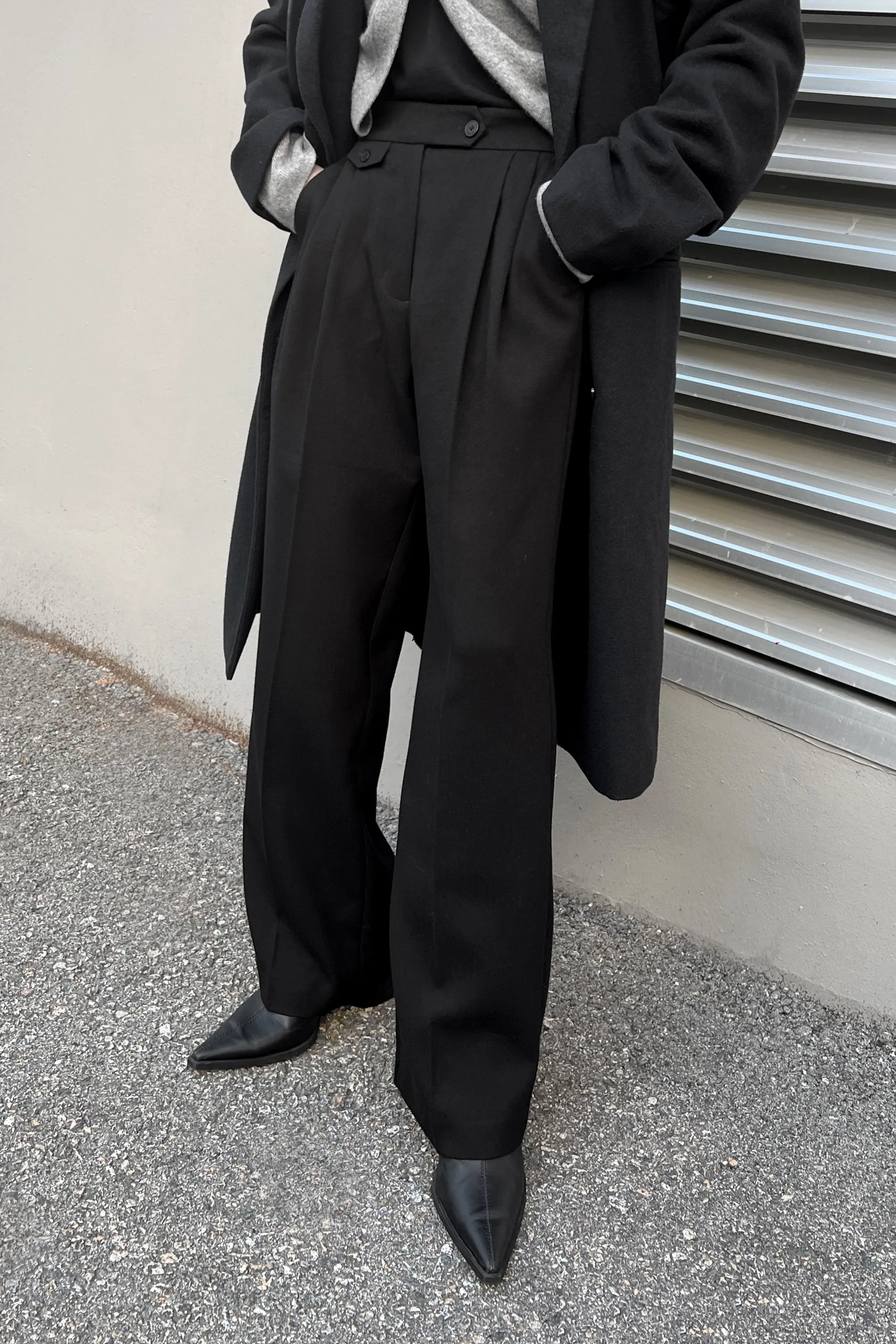 WIDE LEG TROUSER WITH WAIST DETAILS sold by OAK AND FORT