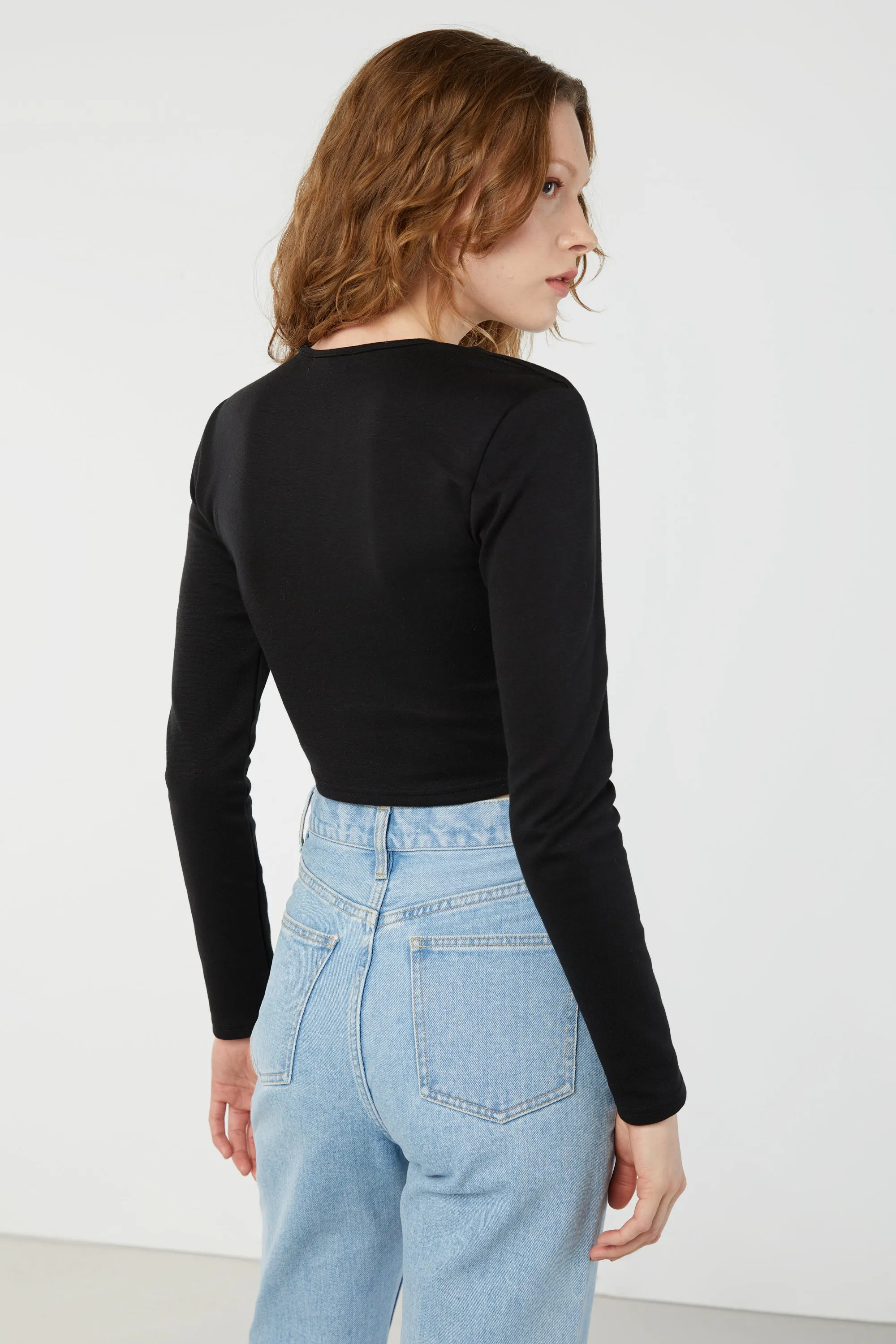 BUTTON UP CUT OUT TOP sold by OAK AND FORT product image thumbnail 4