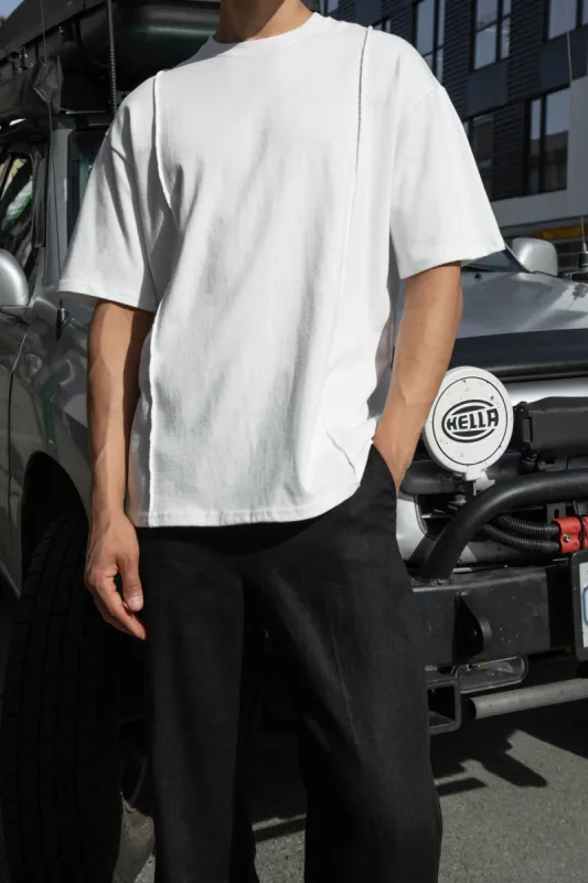 ROUND NECK OVERSIZED TEE made by OAK AND FORT