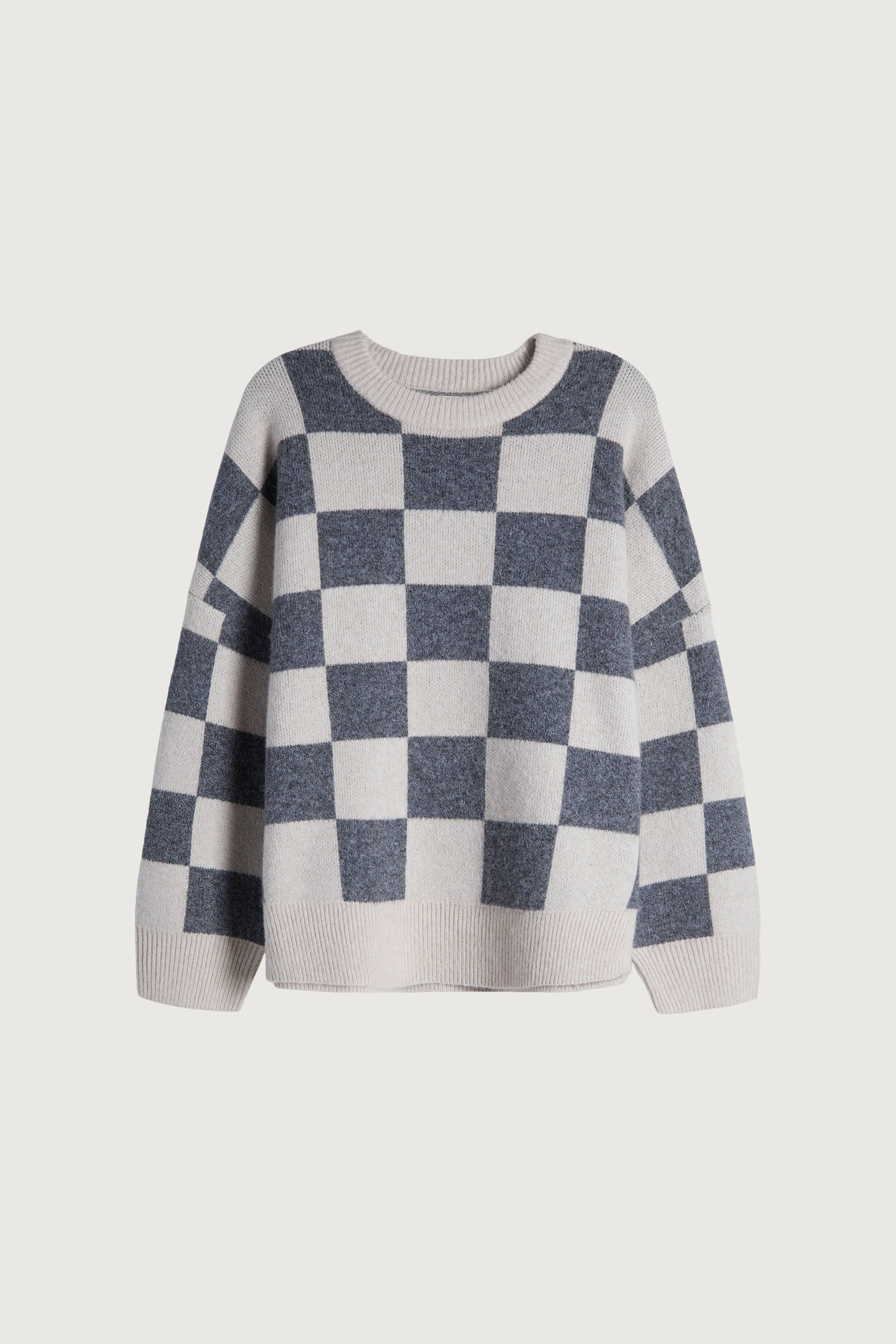 CHECKERED CREWNECK SWEATER sold by OAK AND FORT product image thumbnail 4