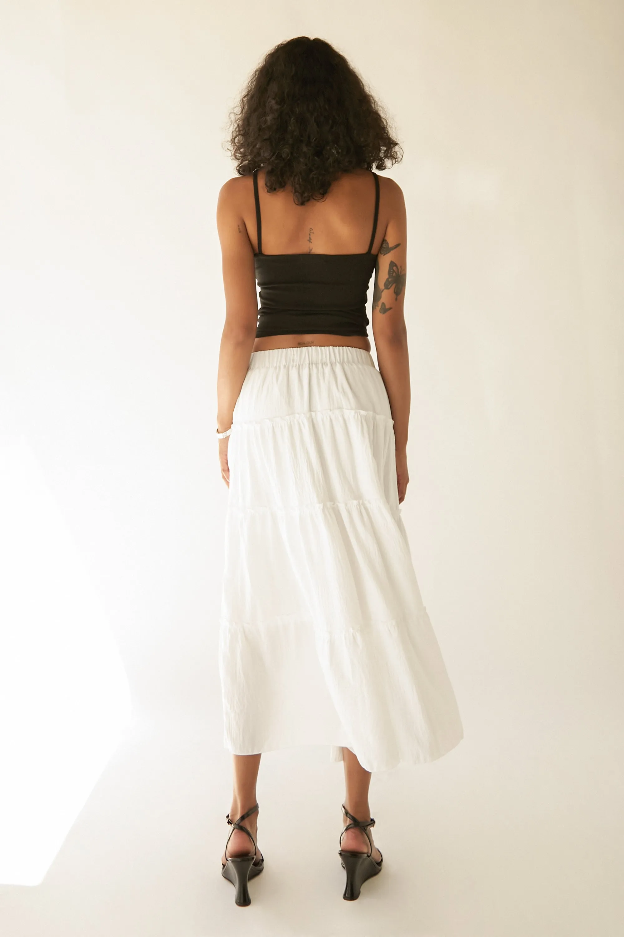 FOUR TIERED MAXI SKIRT sold by OAK AND FORT product image thumbnail 4