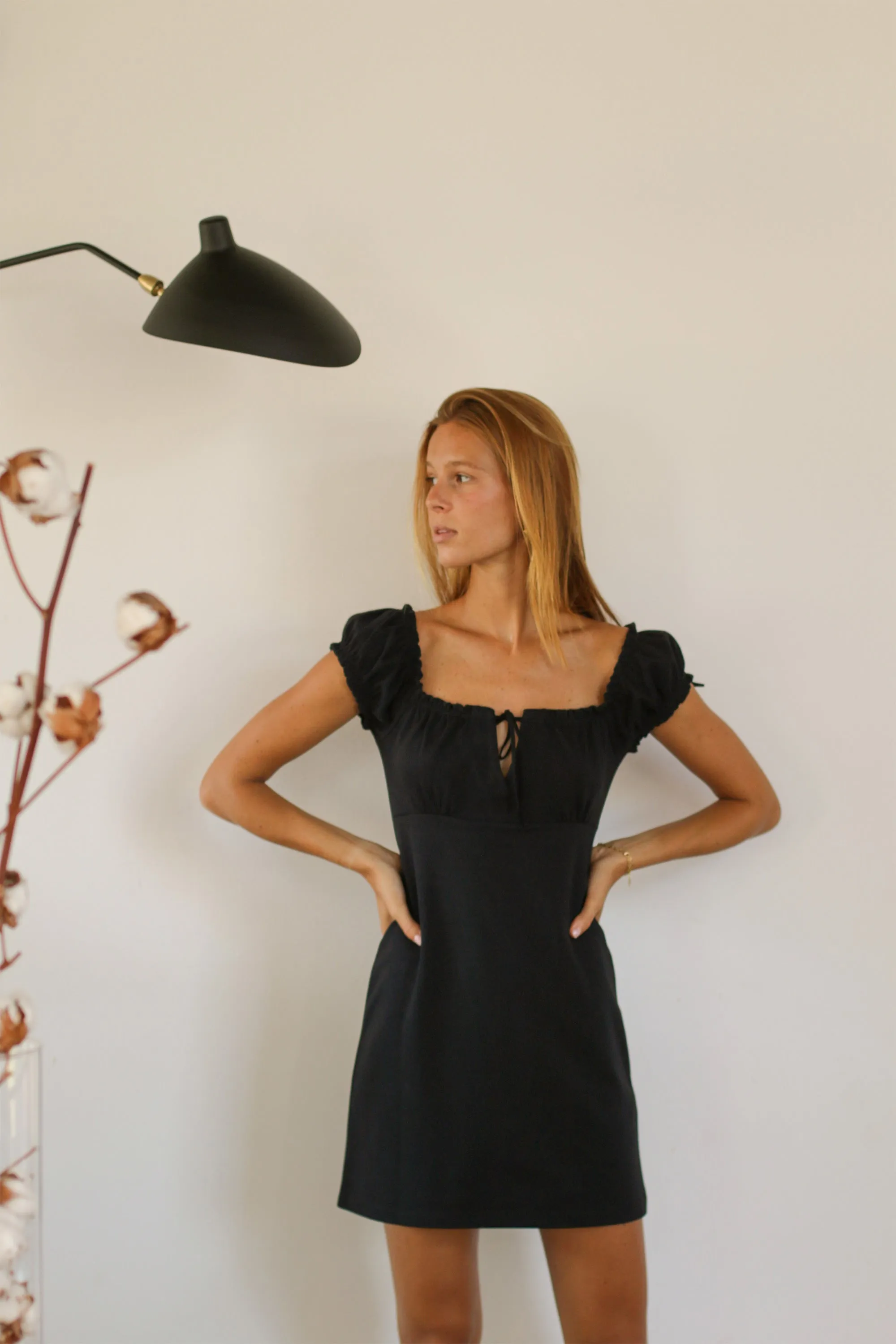 SQUARE NECK MINI DRESS sold by OAK AND FORT