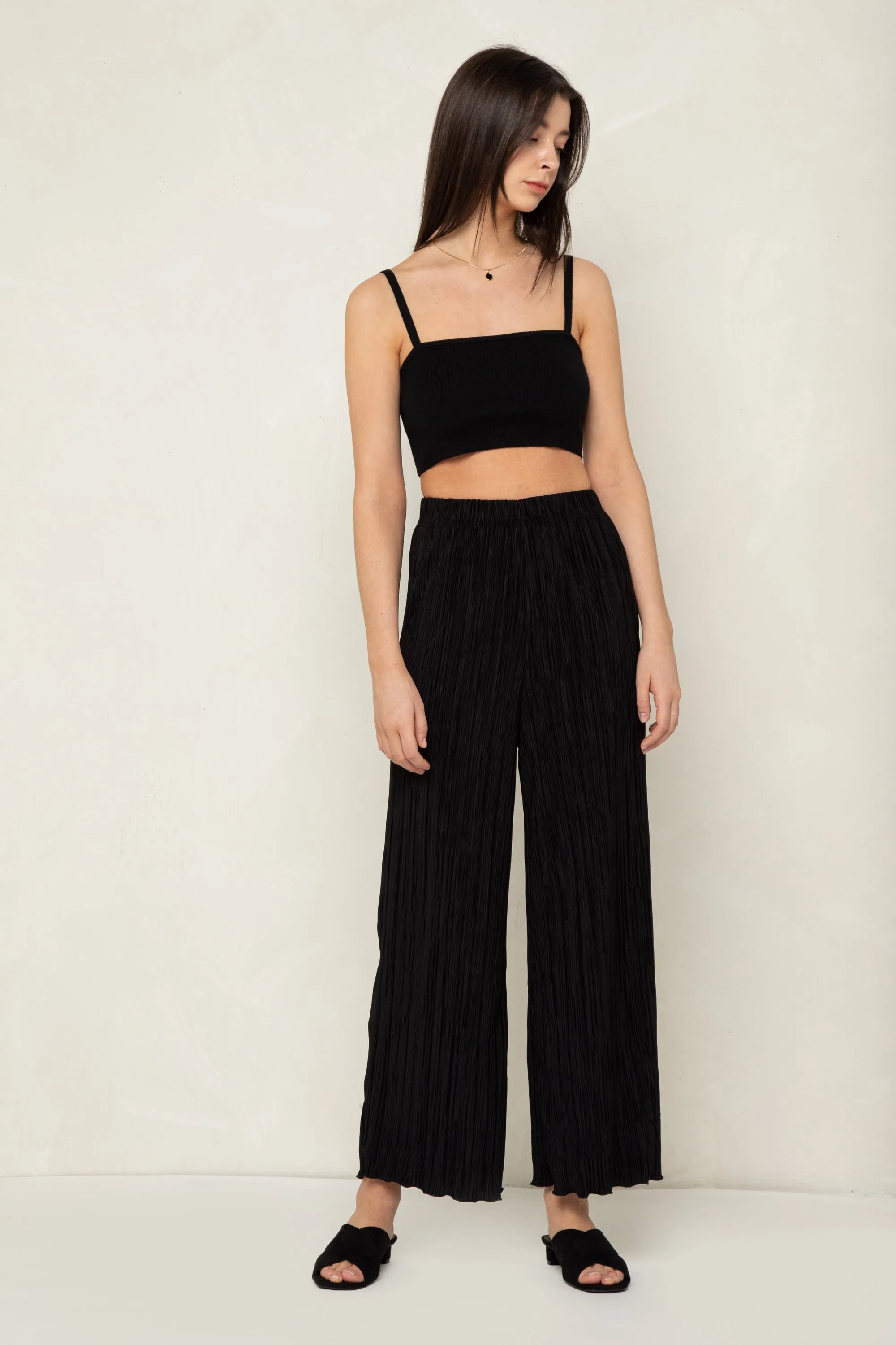 PLEATED WIDE LEG PANT sold by OAK AND FORT product image thumbnail 5