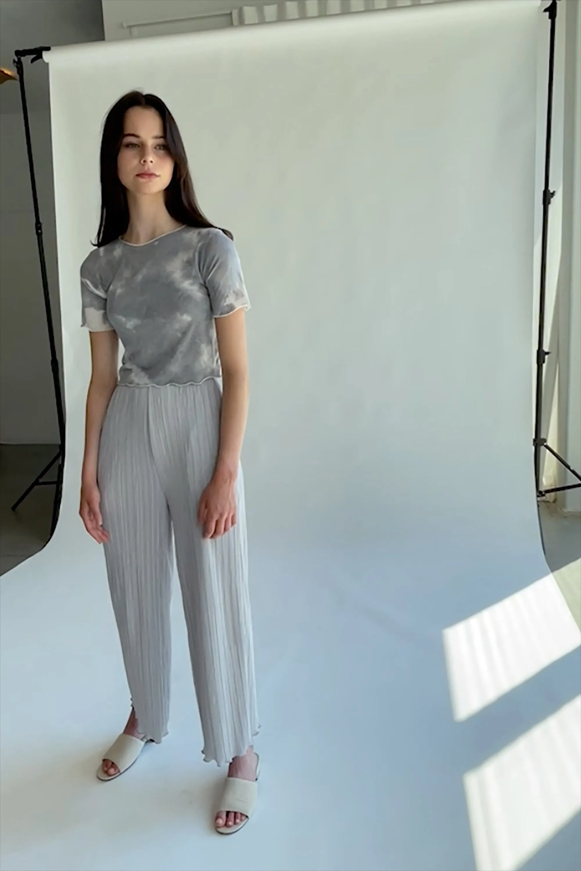 PLEATED WIDE LEG PANT sold by OAK AND FORT