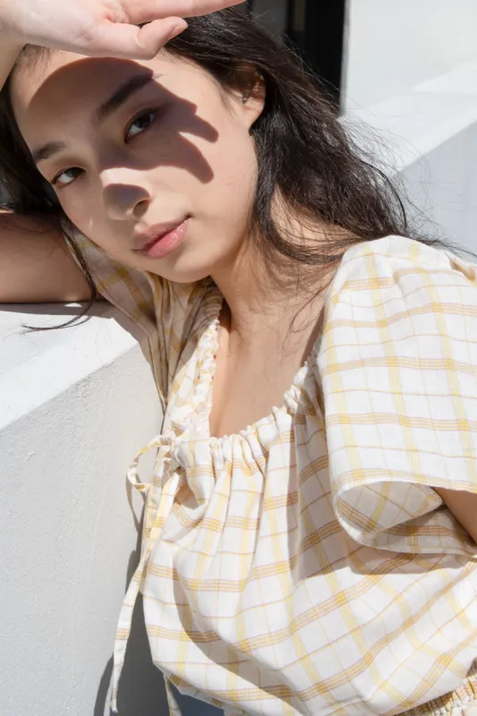 PLAID PEPLUM BLOUSE sold by OAK AND FORT